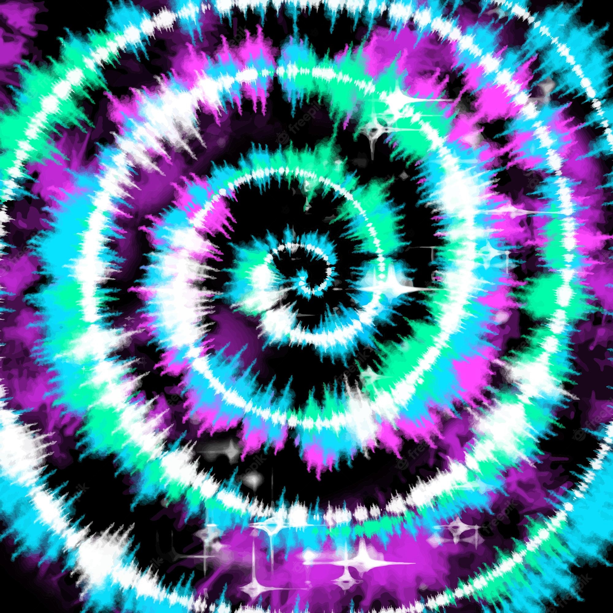 Premium Vector. Neon pink blue tie dye background