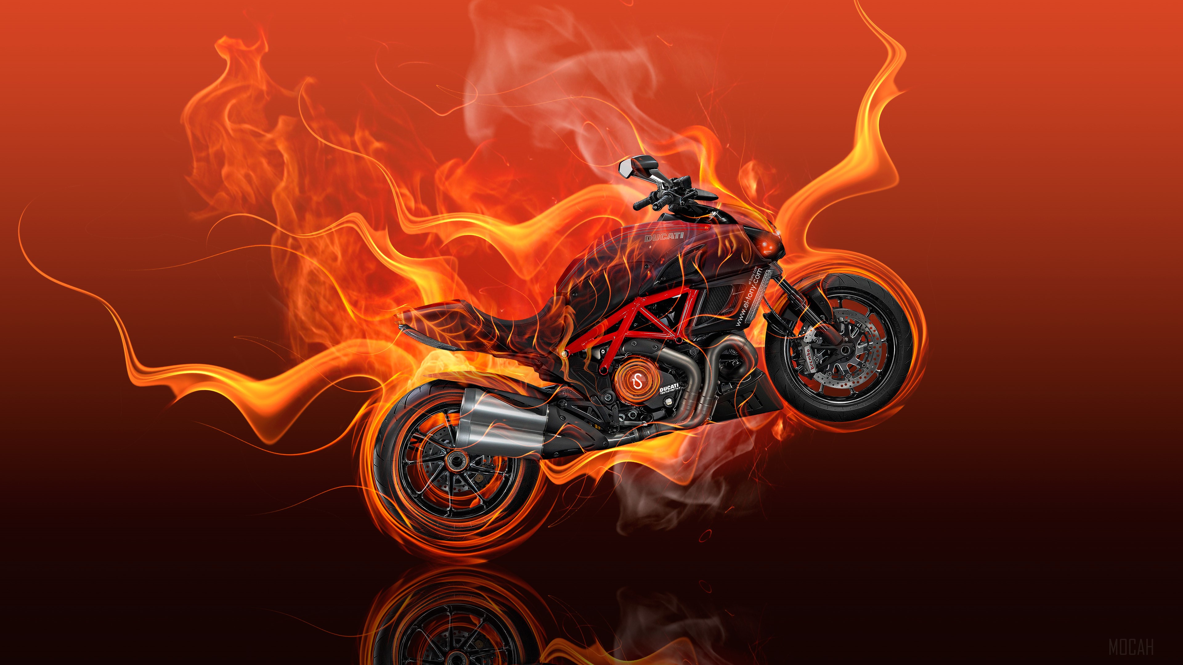 Moto Ducati Diavel Flame 4k Gallery HD Wallpaper