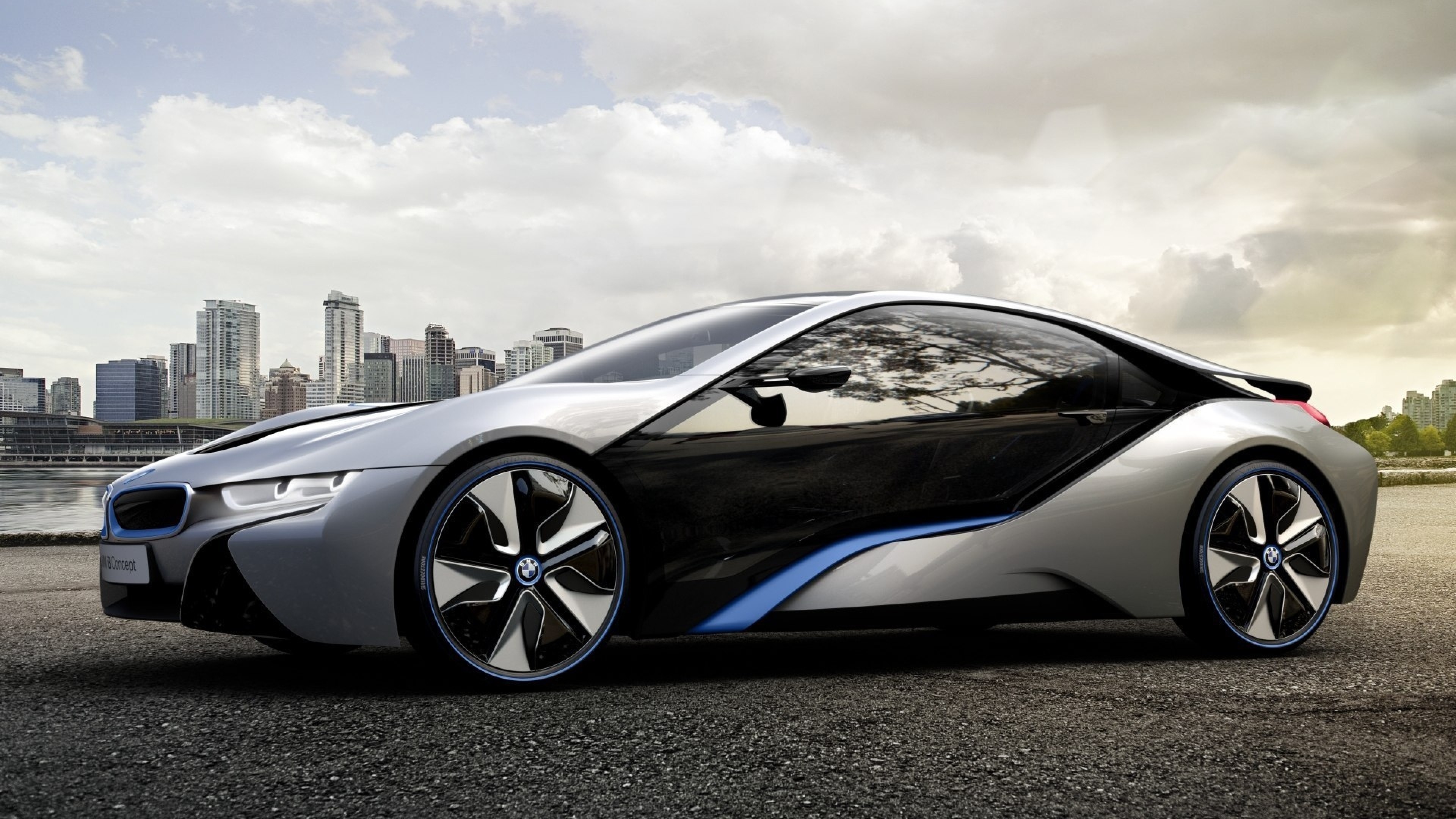 Background 4K Ultra HD. Wallpaper bmw, i8, concept, car, dark