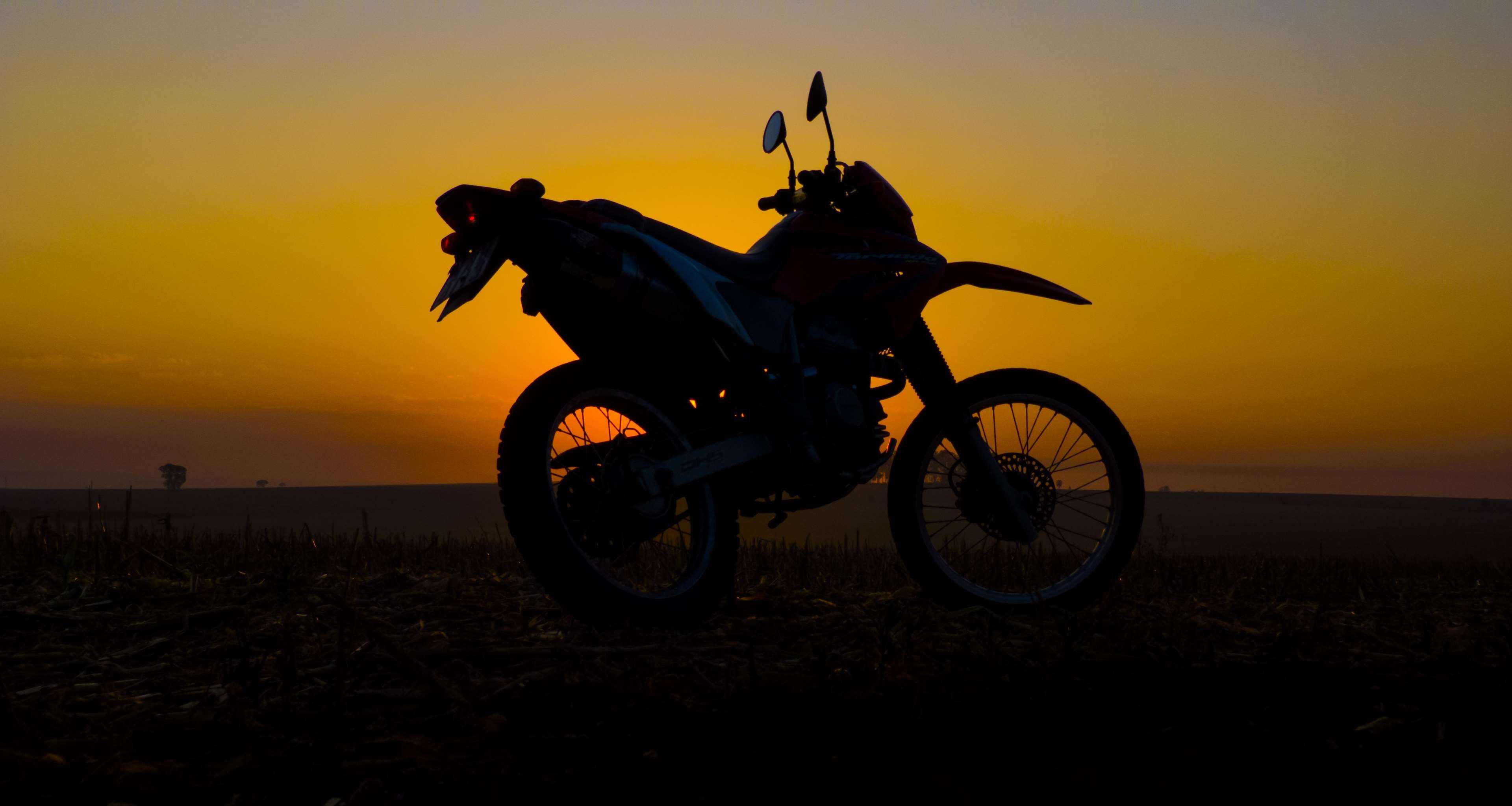 250, honda, moto, motorcycle, silhouette, sunrise, sunset, tornado, xr 4k wallpaper