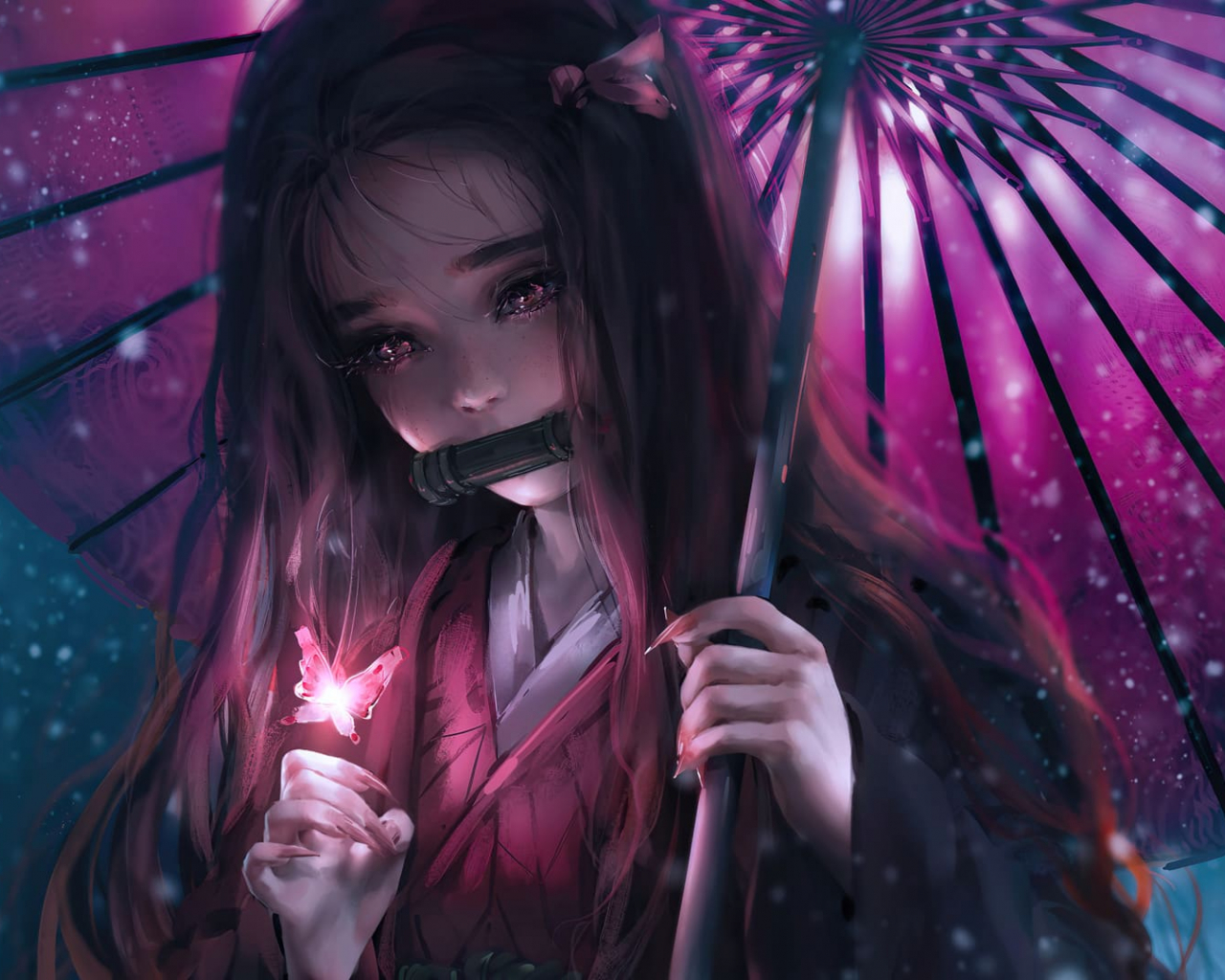 Download Aesthetic Purple Anime 4k Wallpaper