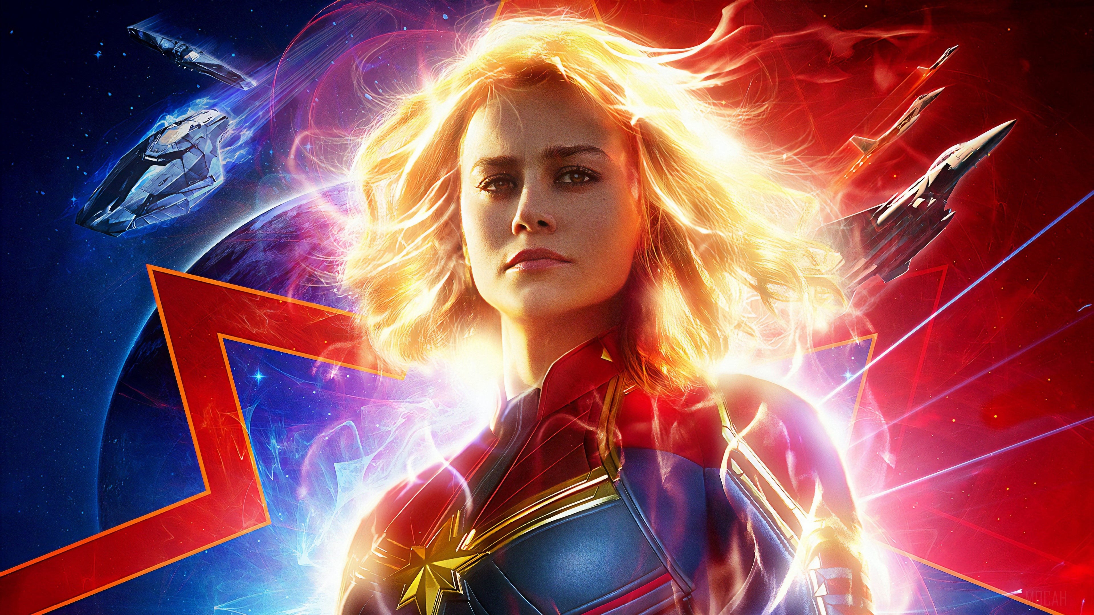 Brie Larson, Captain Marvel 4k Gallery HD Wallpaper
