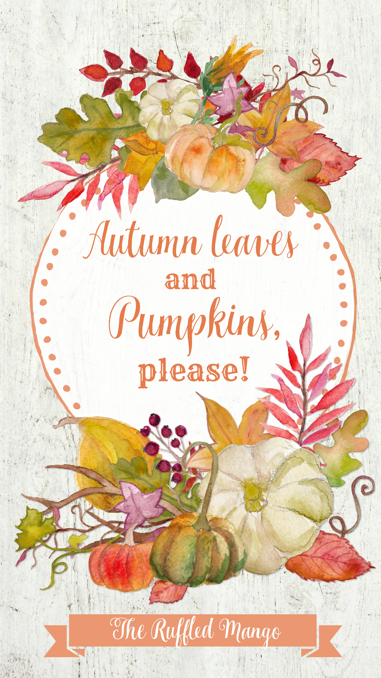 FREE Autumn iPhone Wallpaper Ruffled Mango