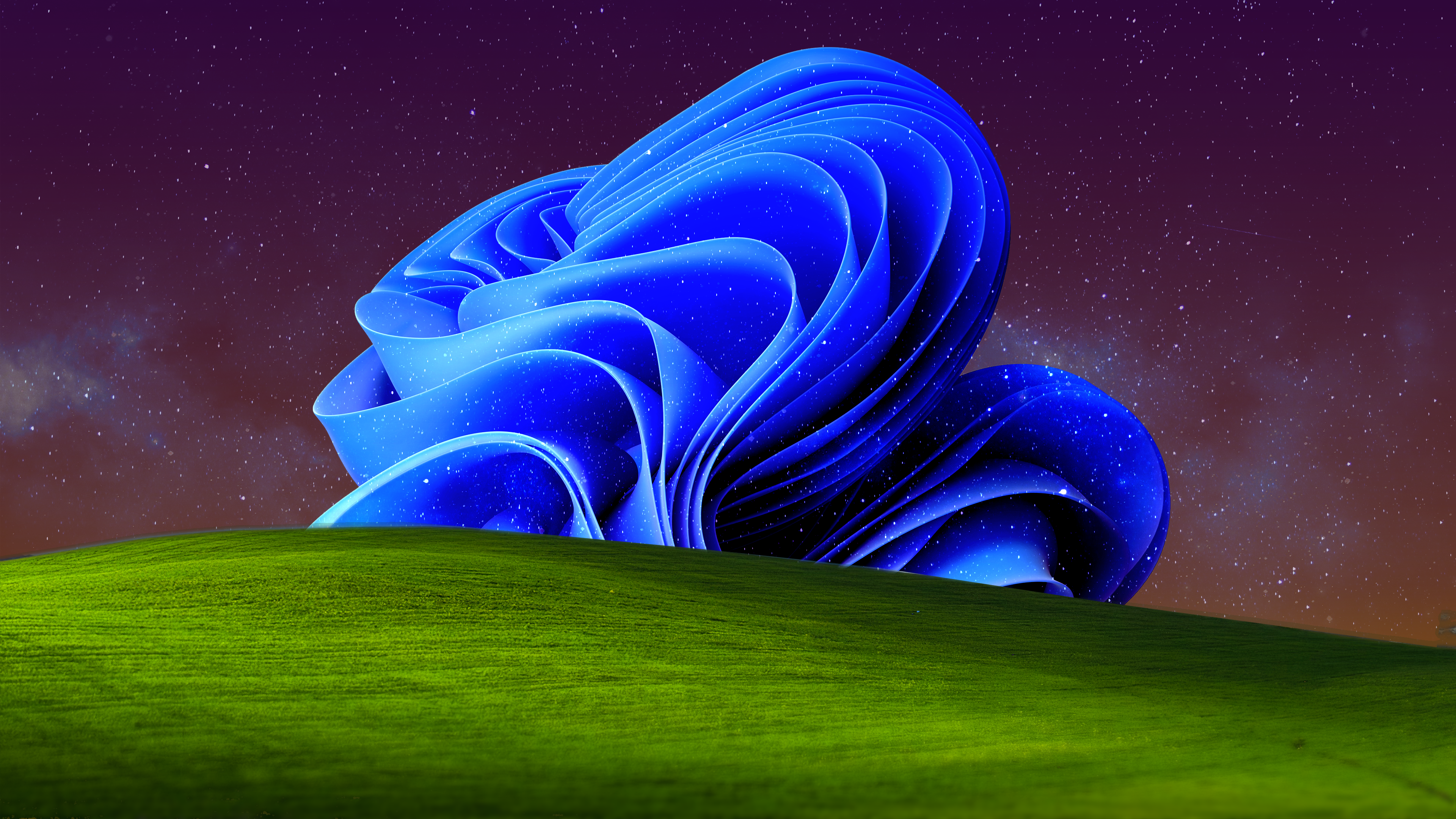 Today I stumbled upon Microsoft's 4K rendering of the Windows XP wallpaper