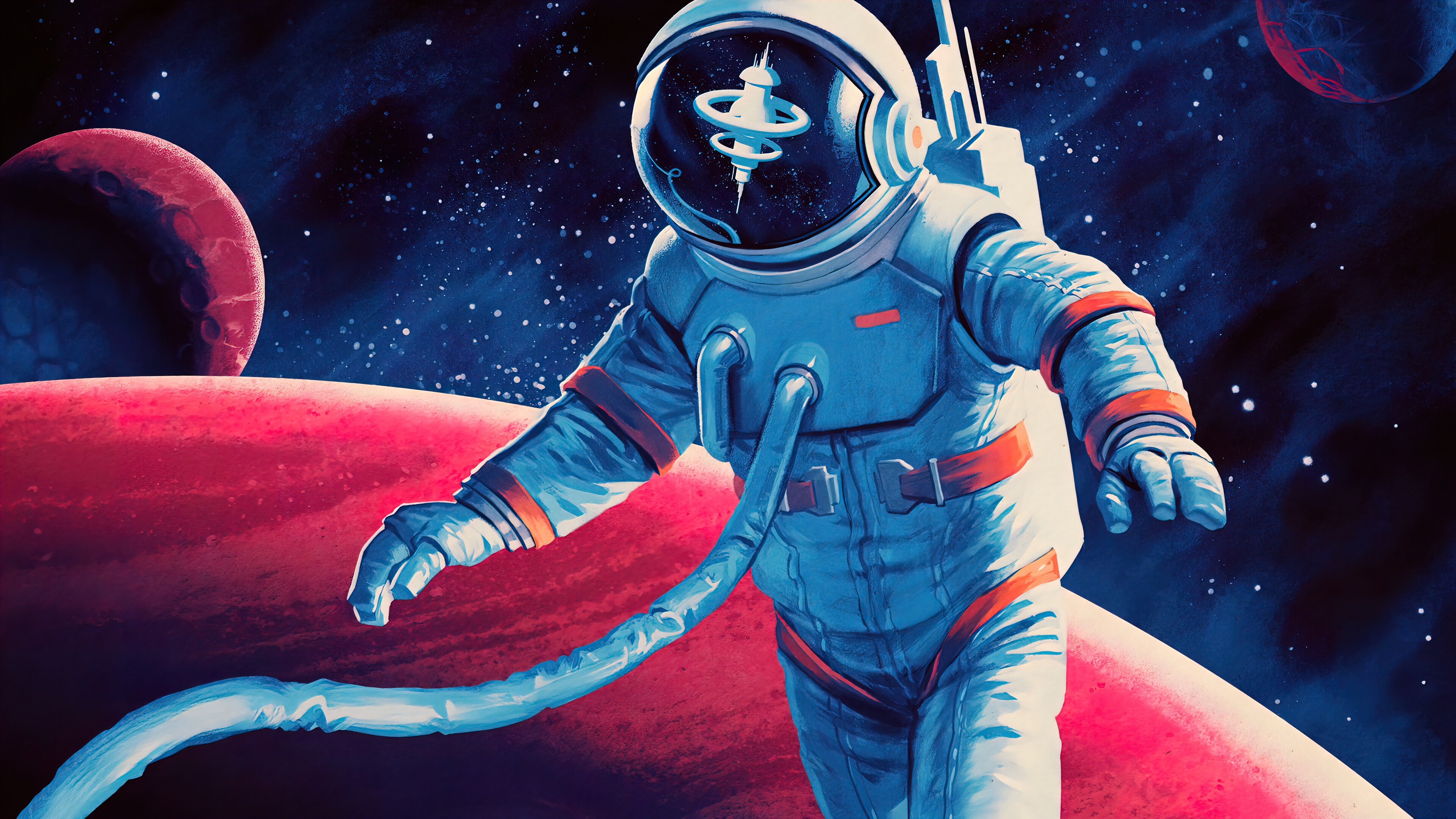 astronaut, space, digital art, 4k, pc Gallery HD Wallpaper