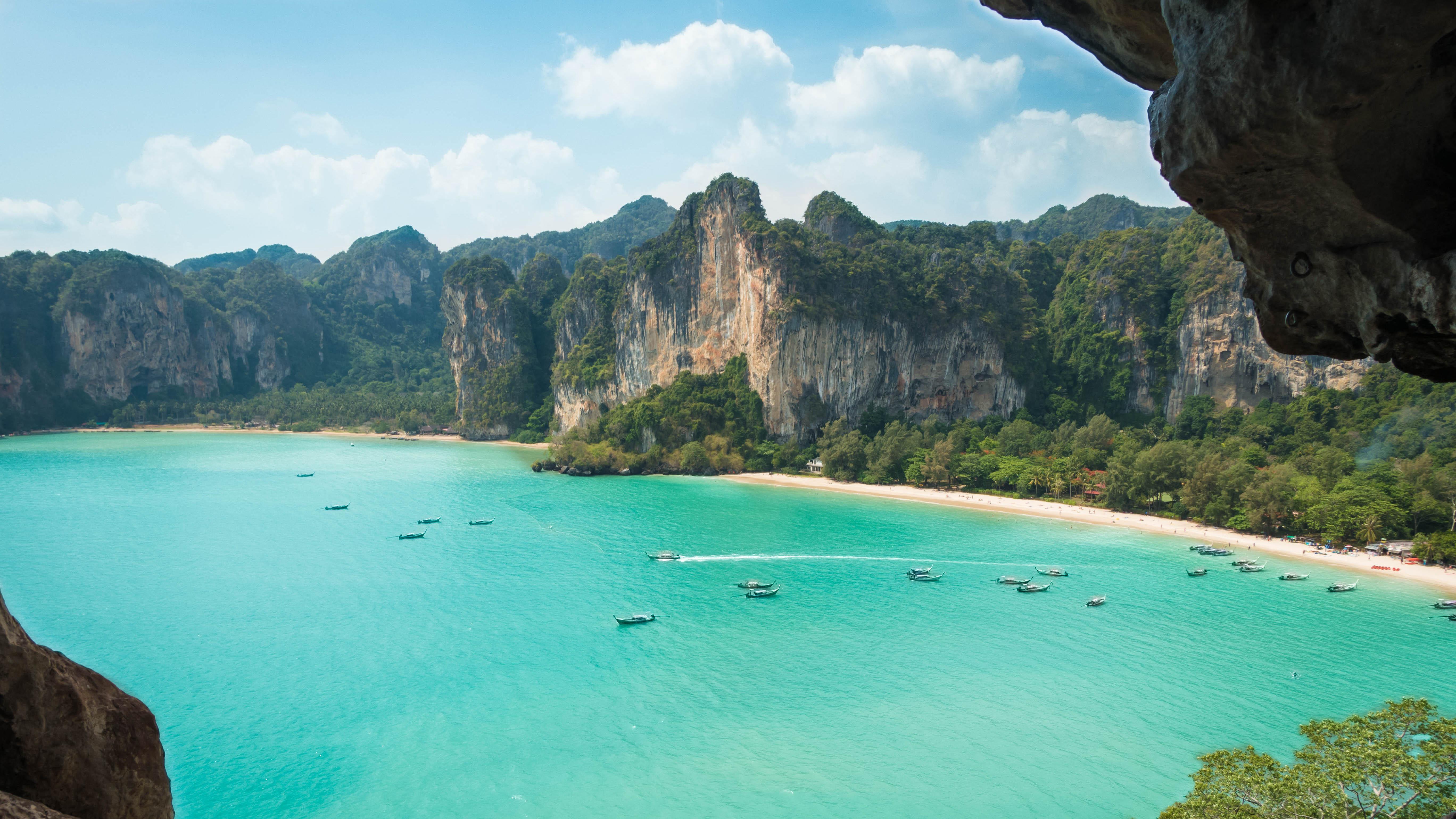Tonsai and Railay Bays Thailand 4K wallpaper