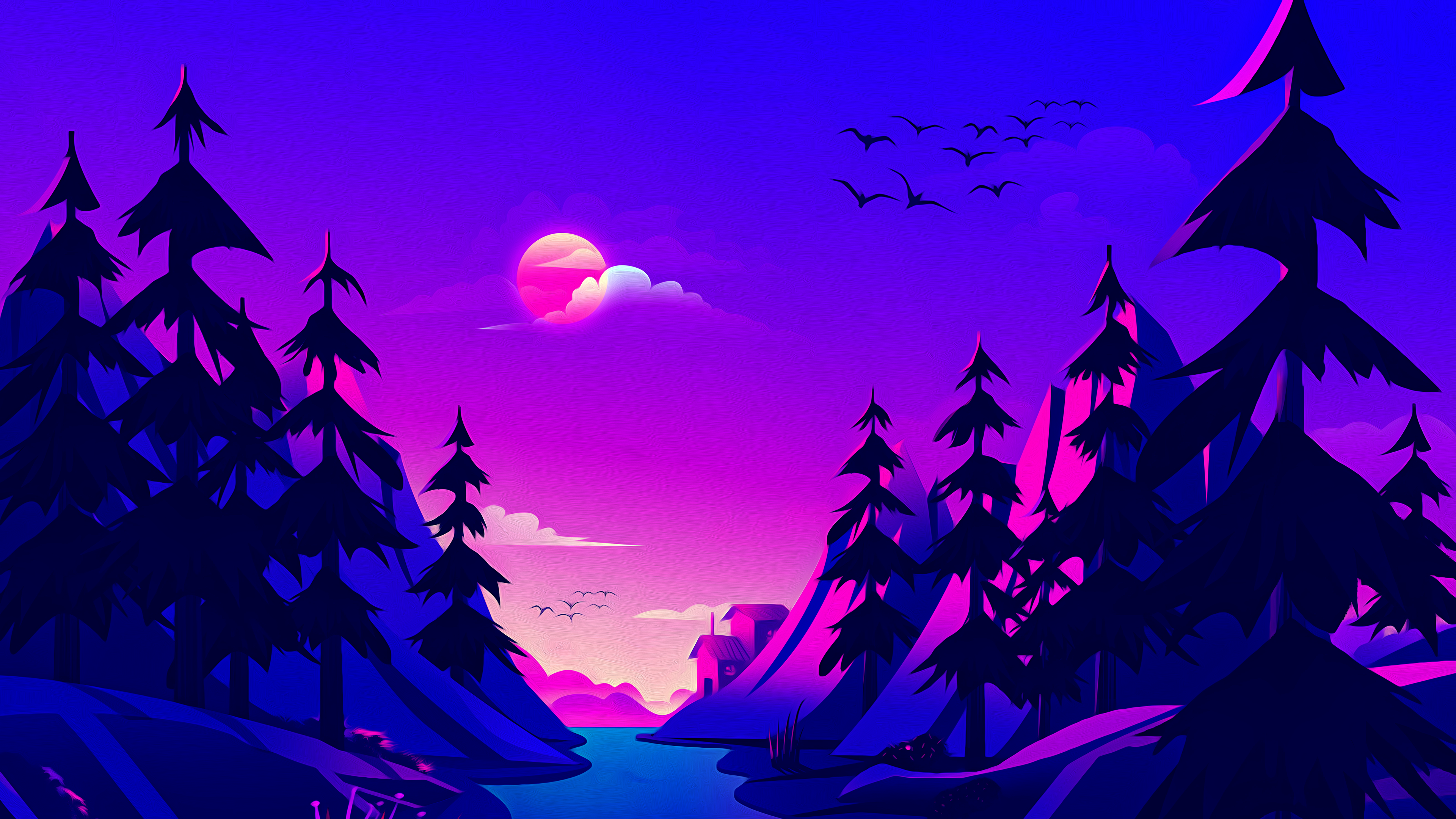 PC WALLPAPER 4K. BEAUTIFUL AESTHETIC ILLUSTRATION