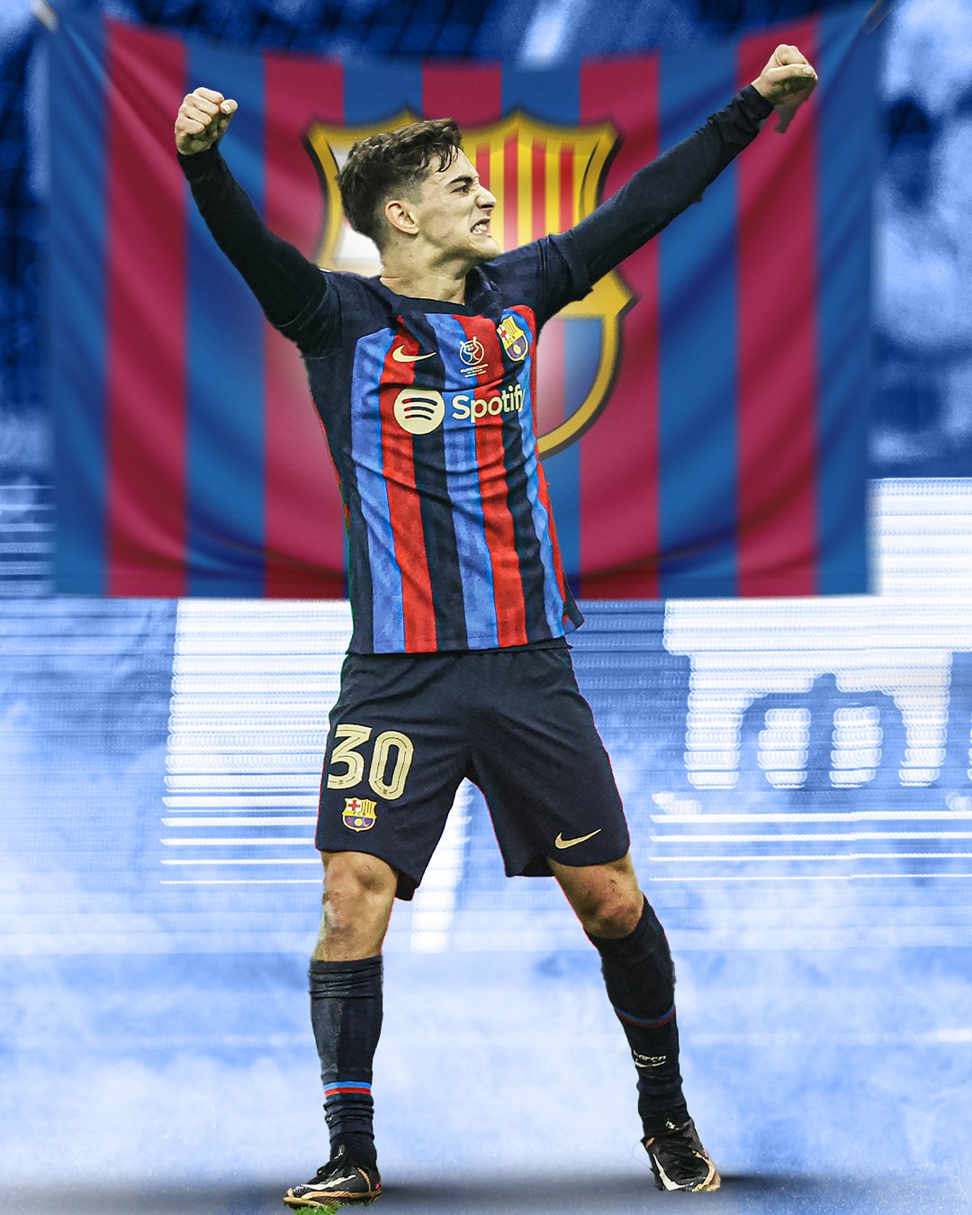 Sportskeeda Football Gavi becomes the second youngest goalscorer aged 18y and 163D, in El Clasico history!