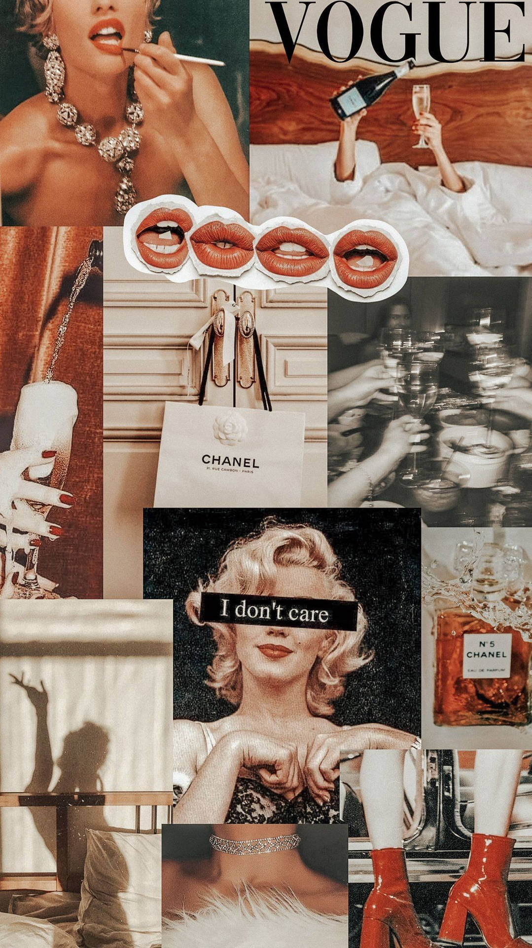 Download Styleades Vogue Fashion Collage Wallpaper