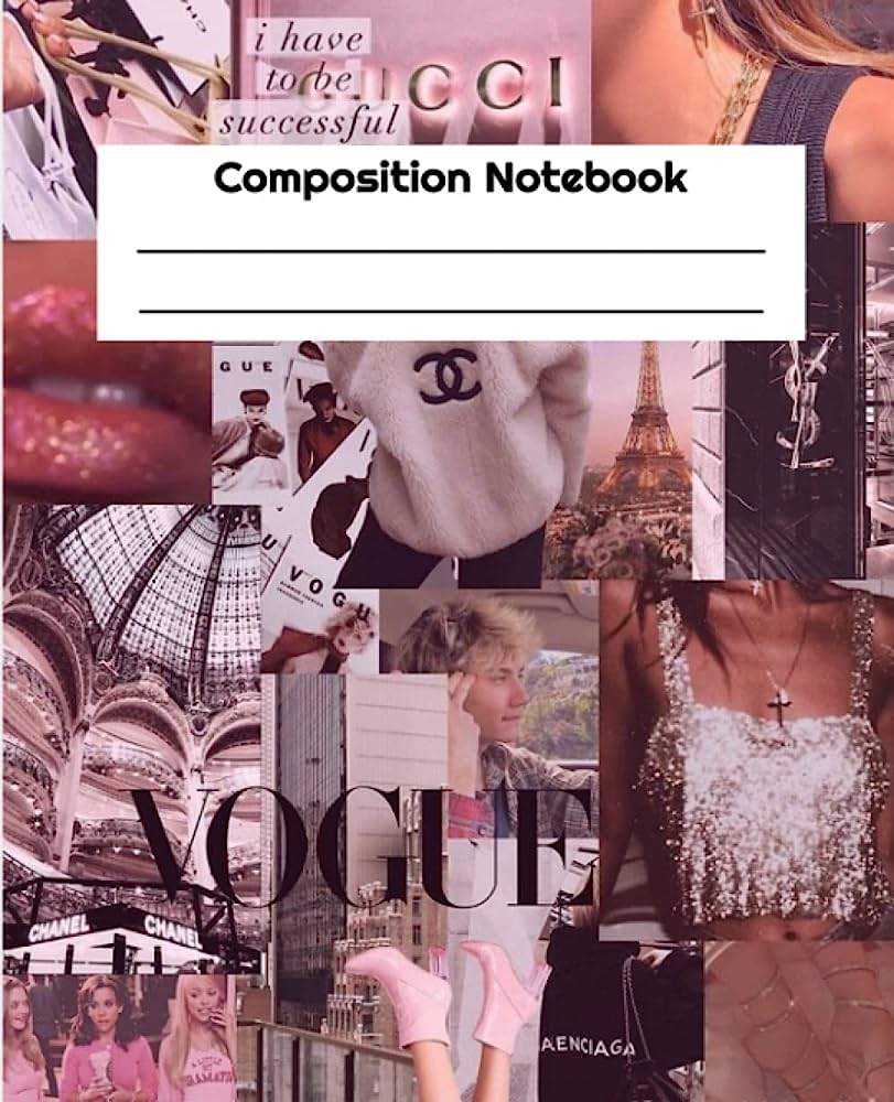 Boujee Blush Collage Composition Notebook: Millennial Pink Aesthetic College Ruled Blank Lined Cute Notebooks Book 7.5 X 9.25 In For Girls,. (Student School Office Supplies Notebook): 9798745477584: Spencer, Ahlivia: Books