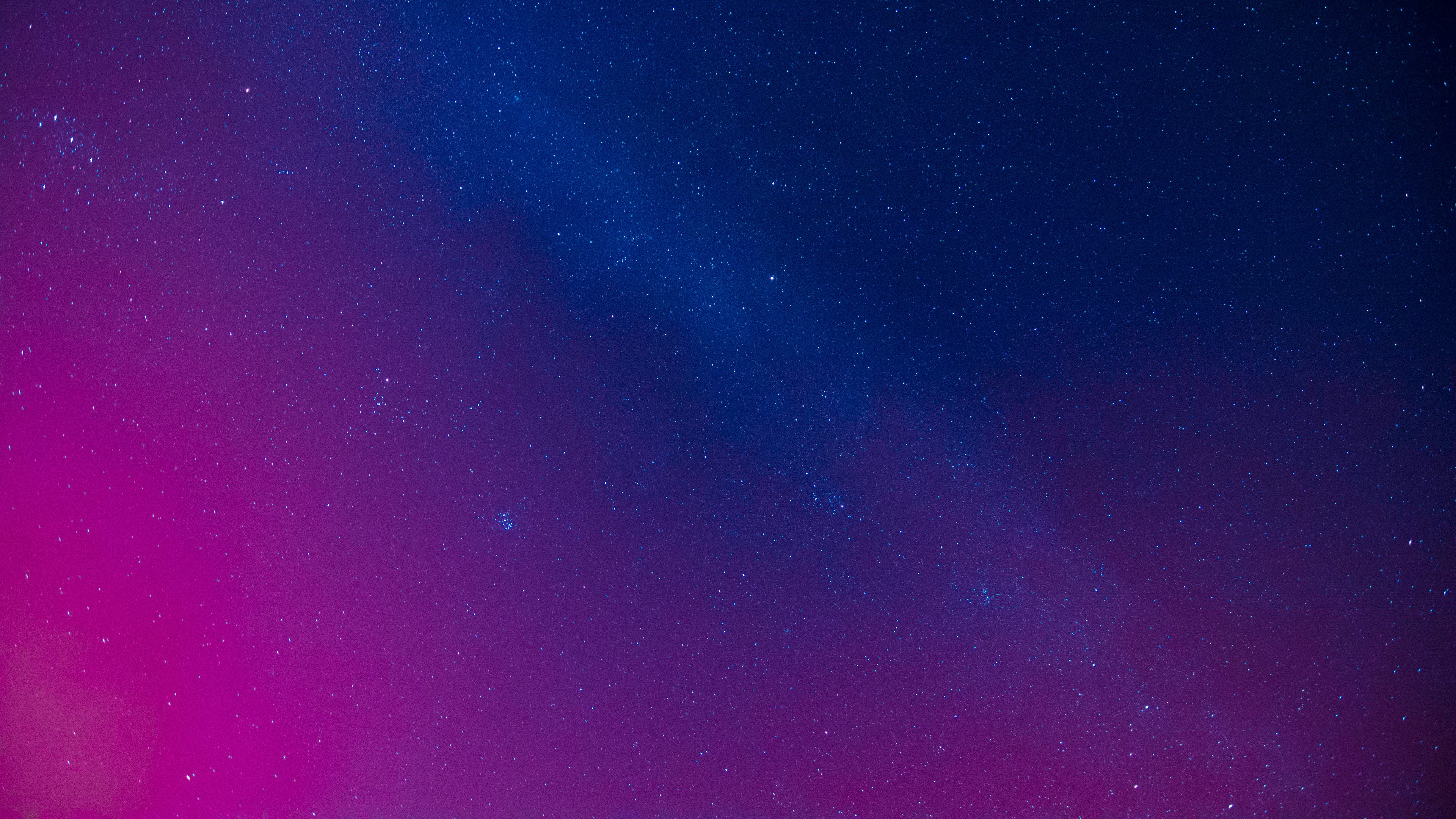 4K, pink, clear sky, stars, blue, colorful Gallery HD Wallpaper
