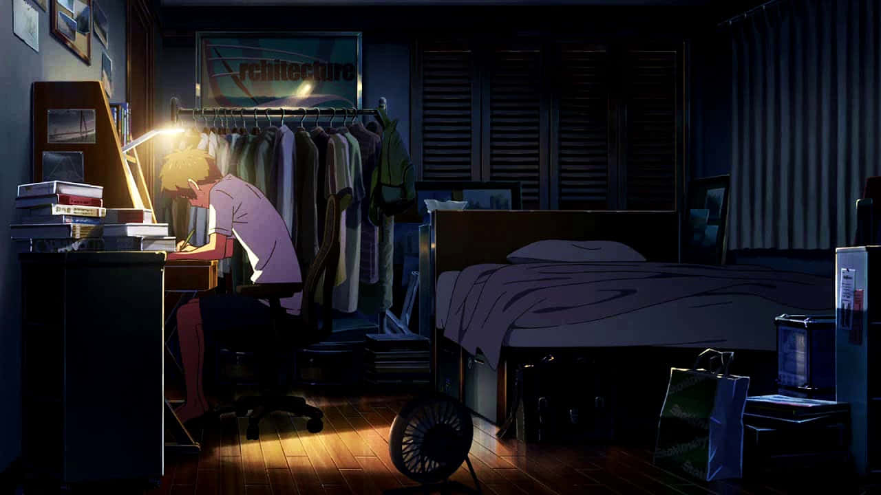 Download Smart Boy Anime Dark Room Picture