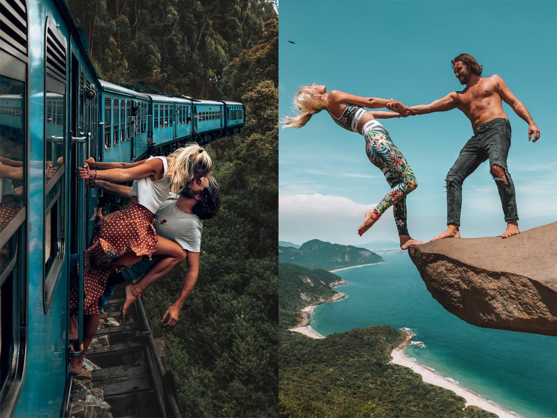An Instagram Travel Couple's Tricks for Capturing Daring Photo