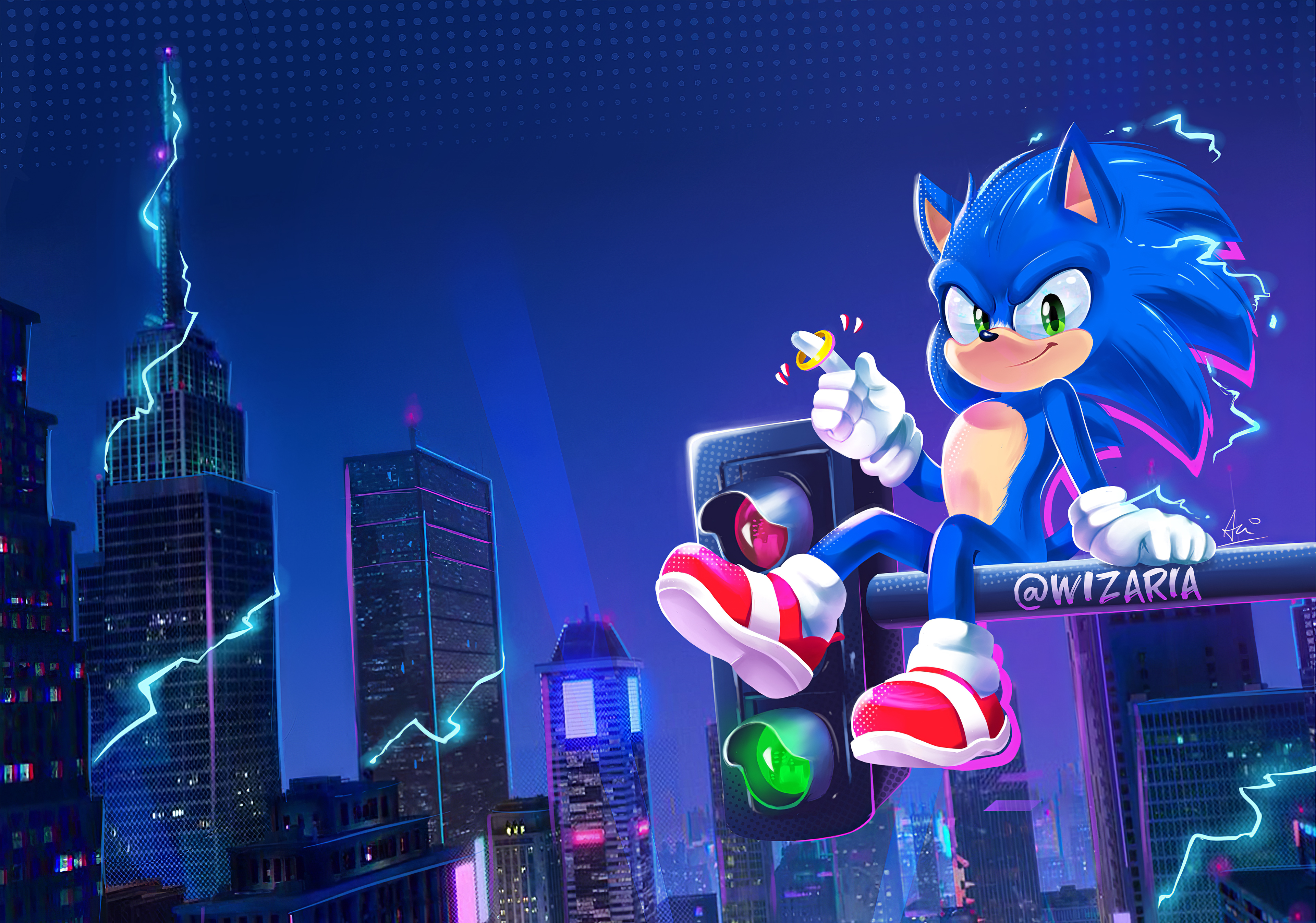 Wallpaper Sonic Movie Art, Sonic The Hedgehog, Fan Art, Art, Animation, Background Free Image