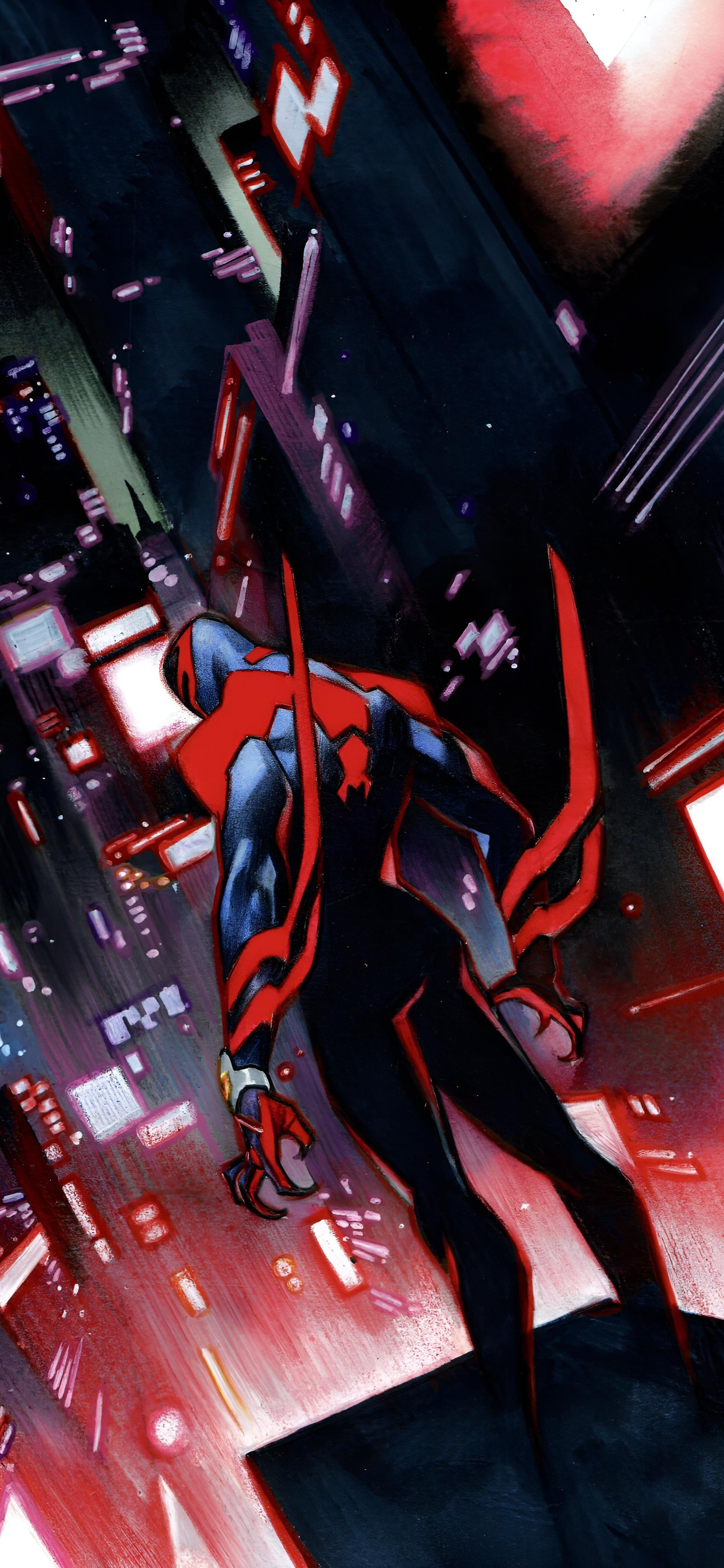 Spider Man Across The Spiderverse, Spider Man 2099 Wallpaper (by Dike Ruan) [1891x4096]