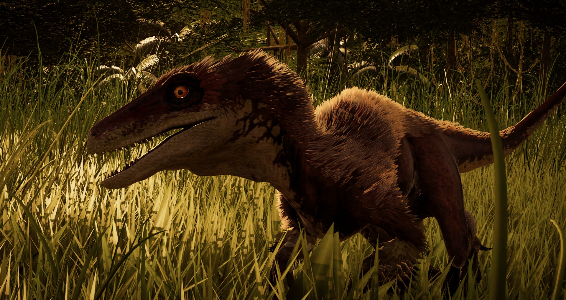 Fluffy Deinonychus at Jurassic World Evolution Nexus and community