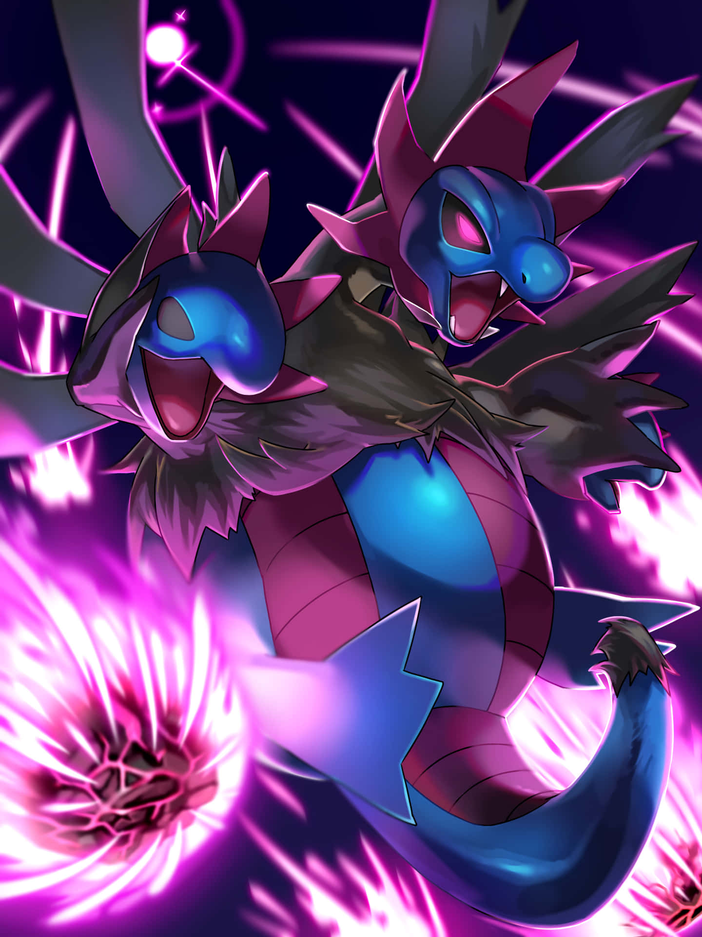 Download Pokémon Hydreigon With Dark Energy Balls Wallpaper