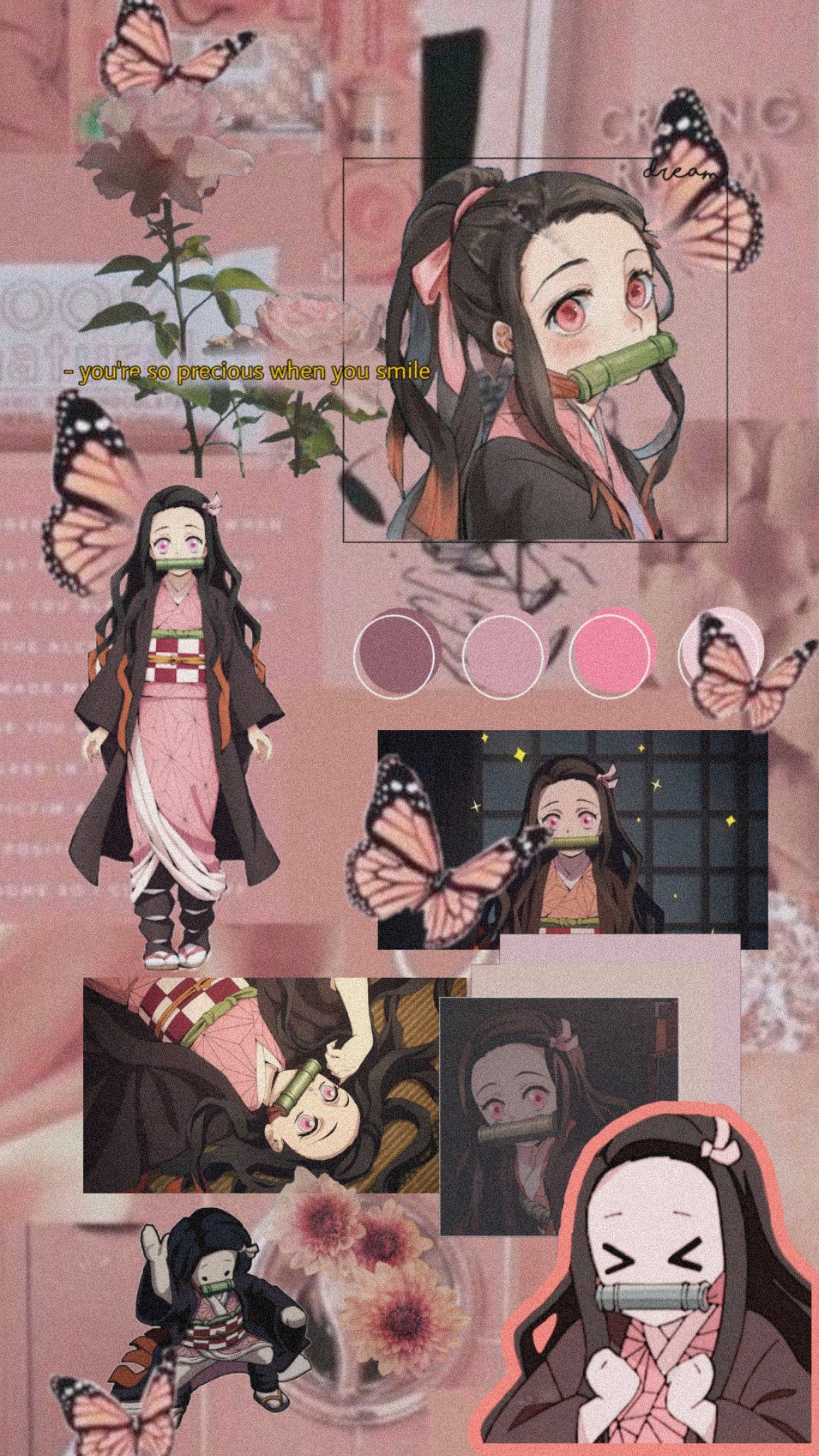 Nezuko Demon Slayer Kimetsu No Yaiba. 애니메이션 벽지, 귀여운 그림, 캐릭터 일러스트