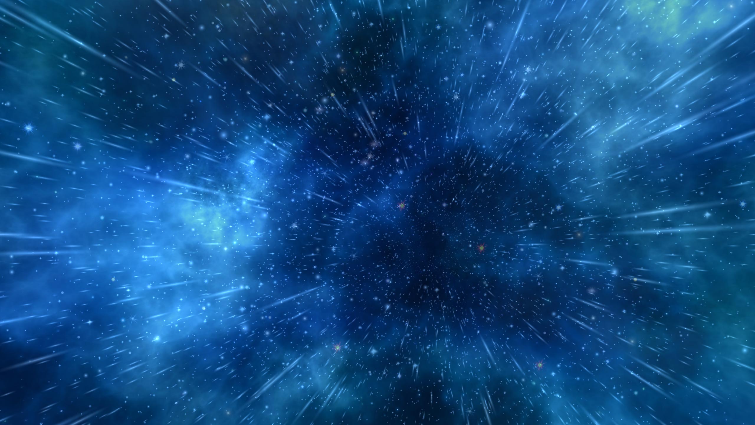 Space Explosion in Blue