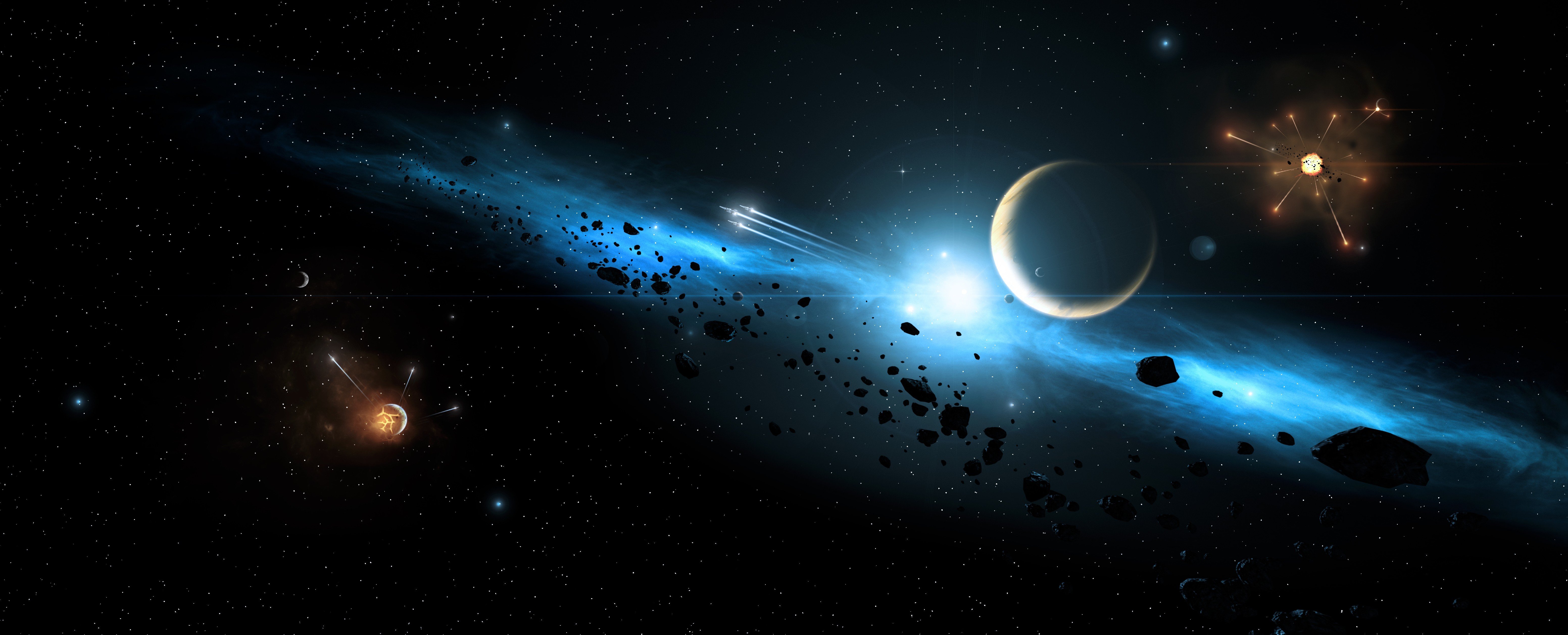 HD desktop wallpaper: Stars, Space, Planet, Explosion, Sci Fi download free picture