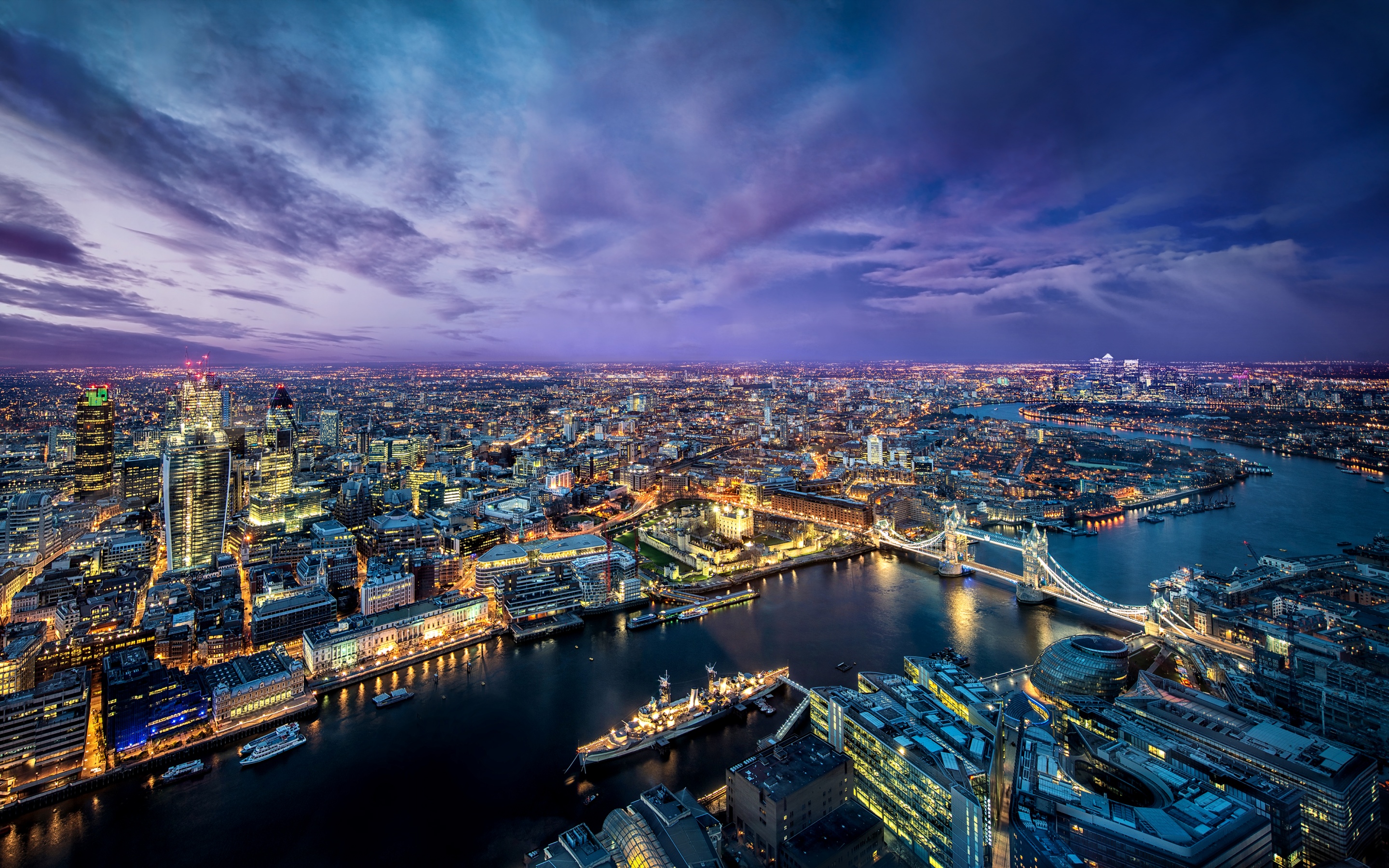 London City Wallpaper 4K, Cityscape, City Lights, World Recent