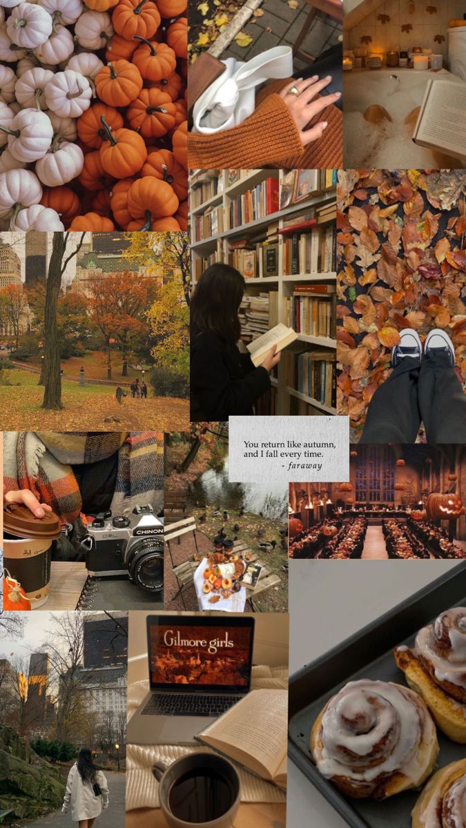 Autumn Collage Aesthetic Wallpaper, You Return Like Autumn I Take You. Wedding Readings. Wedding Ideas