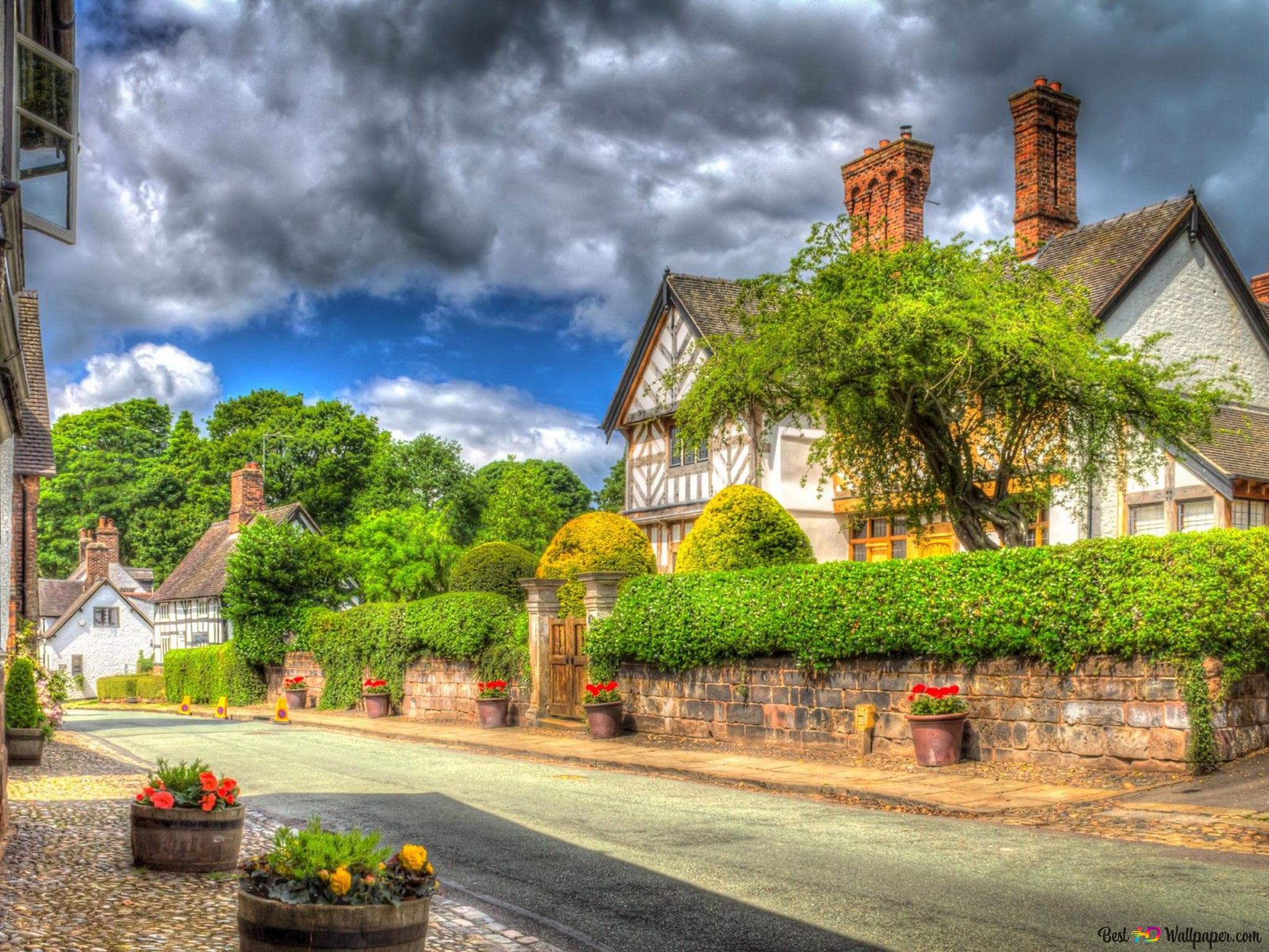 Street in England 4K wallpaper download