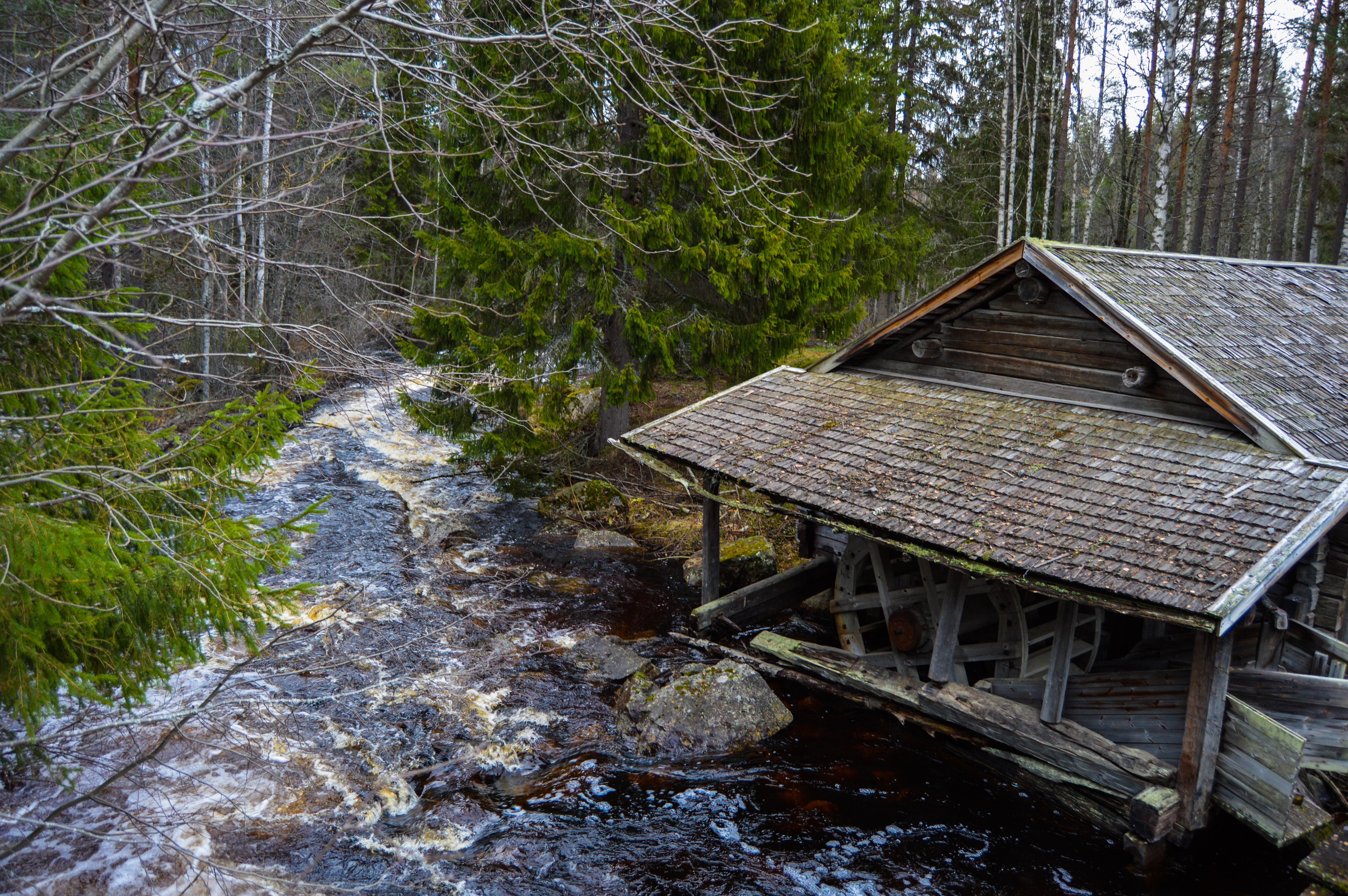 Wallpaper, autumn, mill, water, vatten, watermill, host 6016x4000