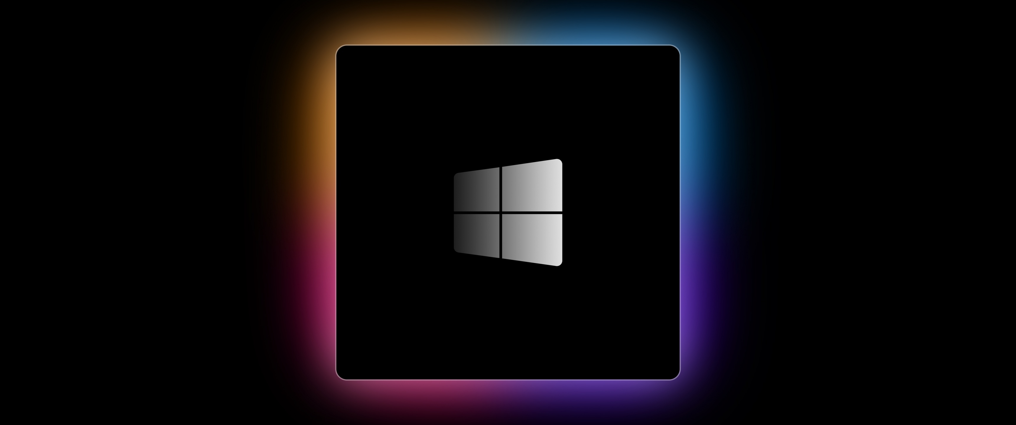 Windows logo Wallpaper 4K, M1 Chip, Black background