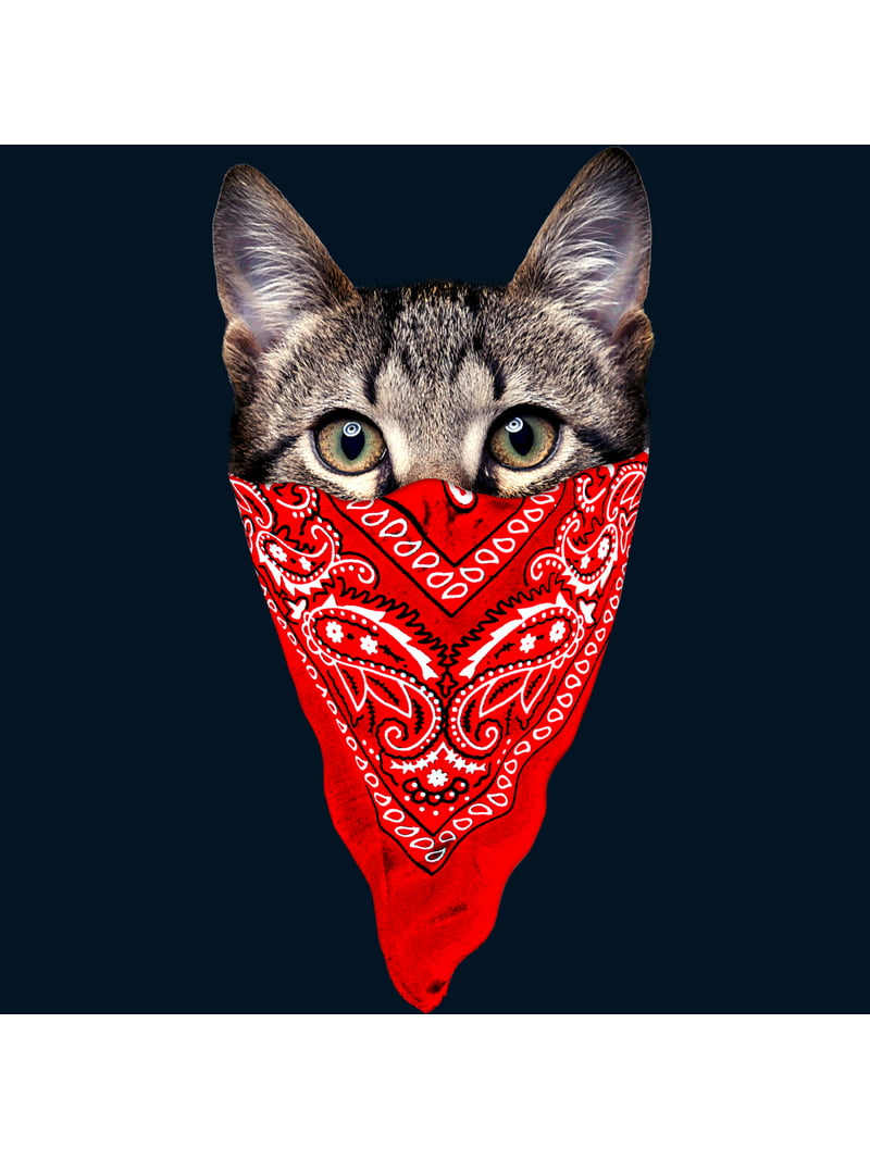 Gangster Cat Mens Navy Blue Graphic Tee By Humans S