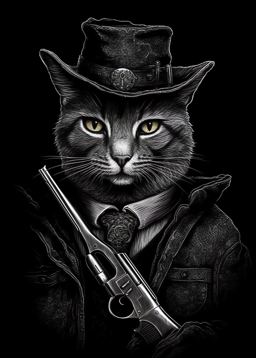 Gangster Cat' Poster