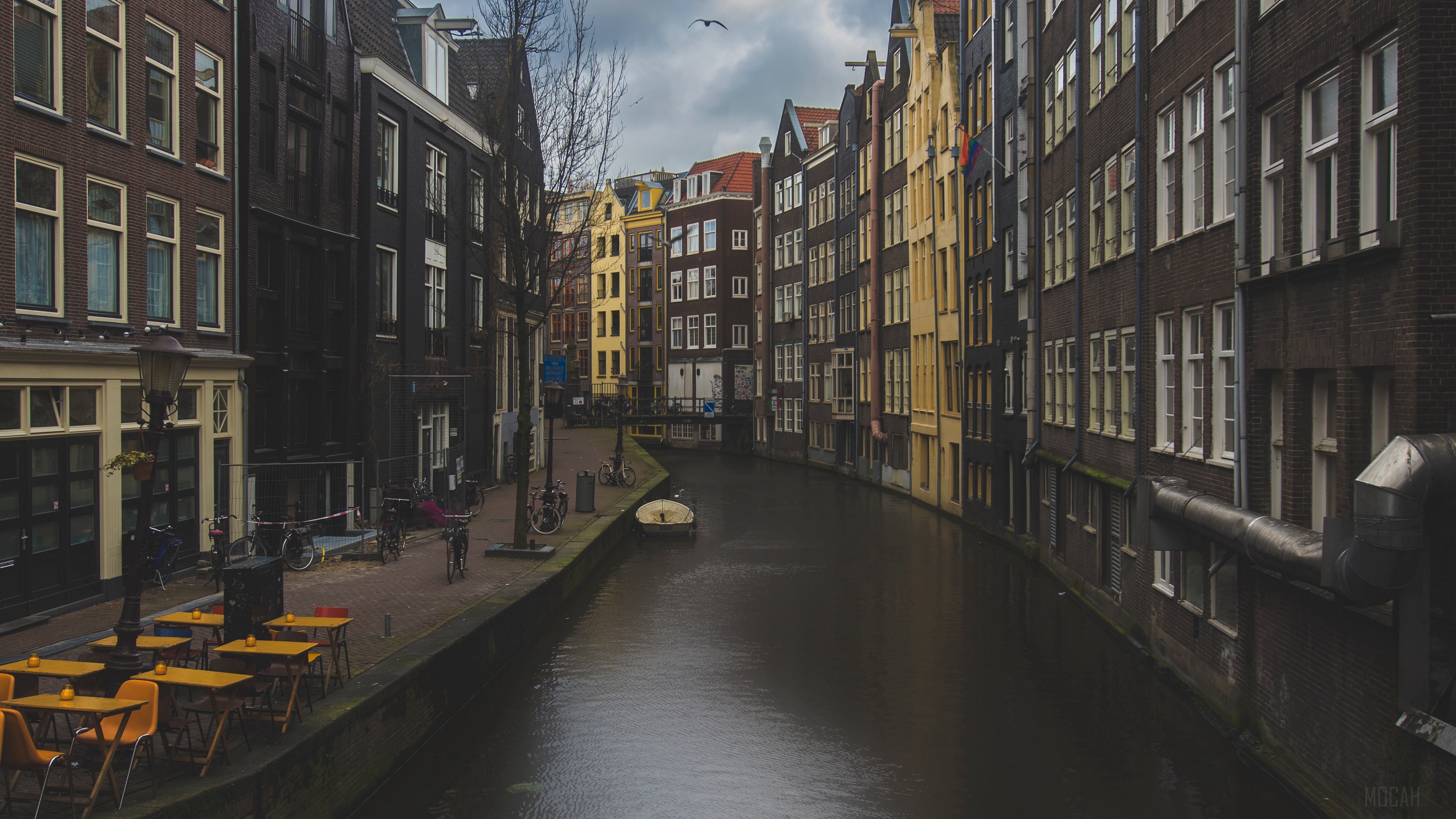 canal, buildings, architecture, amsterdam, netherlands 4k Gallery HD Wallpaper