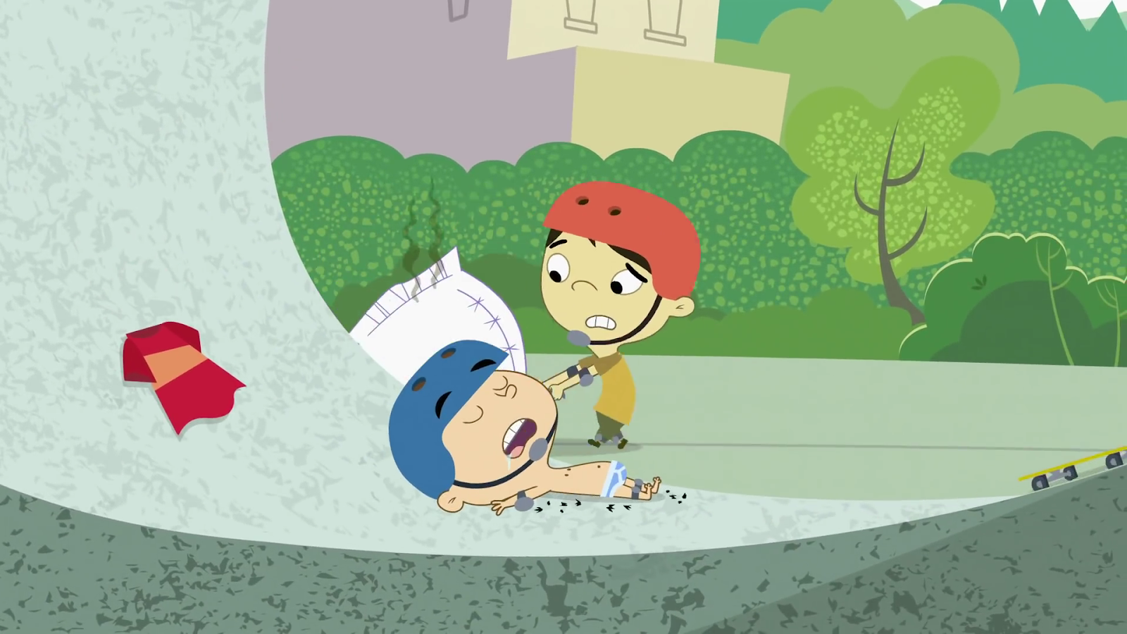 Shirtless Drawn Cartoon Boys & Men: Coop Burtonburger in Briefs