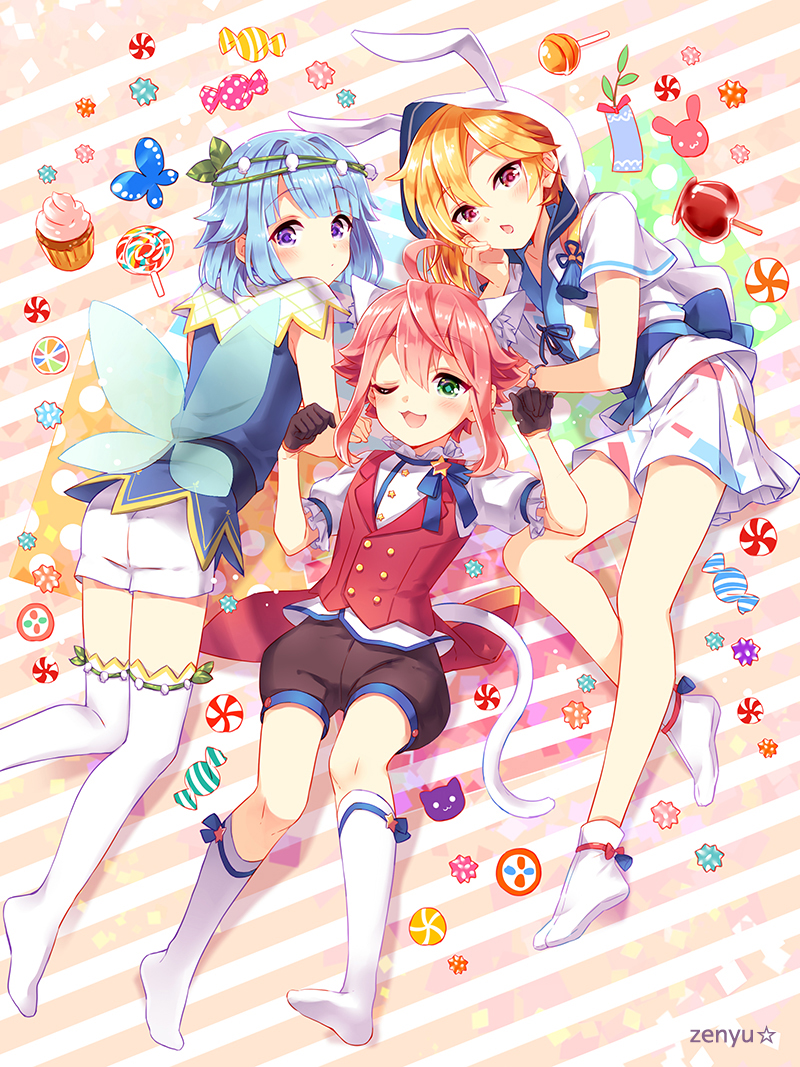 himemiya tori, shino hajime, and nito nazuna (ensemble stars!) drawn