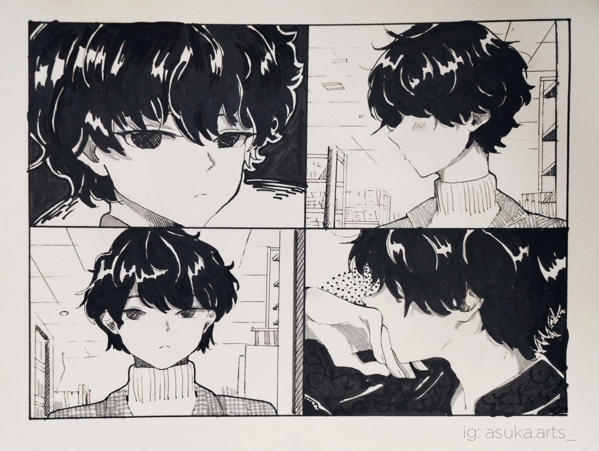 ❥︎_Asukaa_❥︎ to follow Manga artstyle<3 Shousuke Komi ❁・ᴥ・❁ °(Reference used crdts: ) #KomiSan #KomiCantCommunicate #shousukekomi #manga