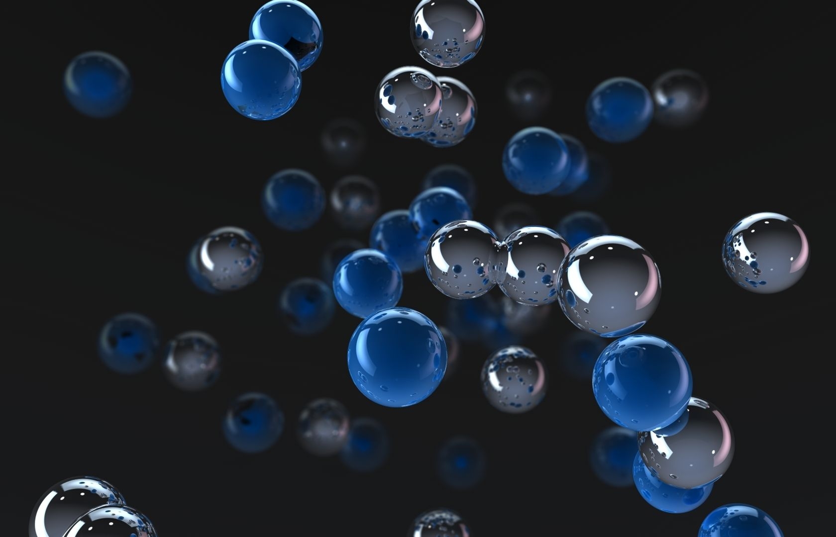 Wallpaper, sphere, blue, circle, universe, Flight, drop, shape, balloons, computer wallpaper, outer space, macro photography, liquid bubble 1680x1080