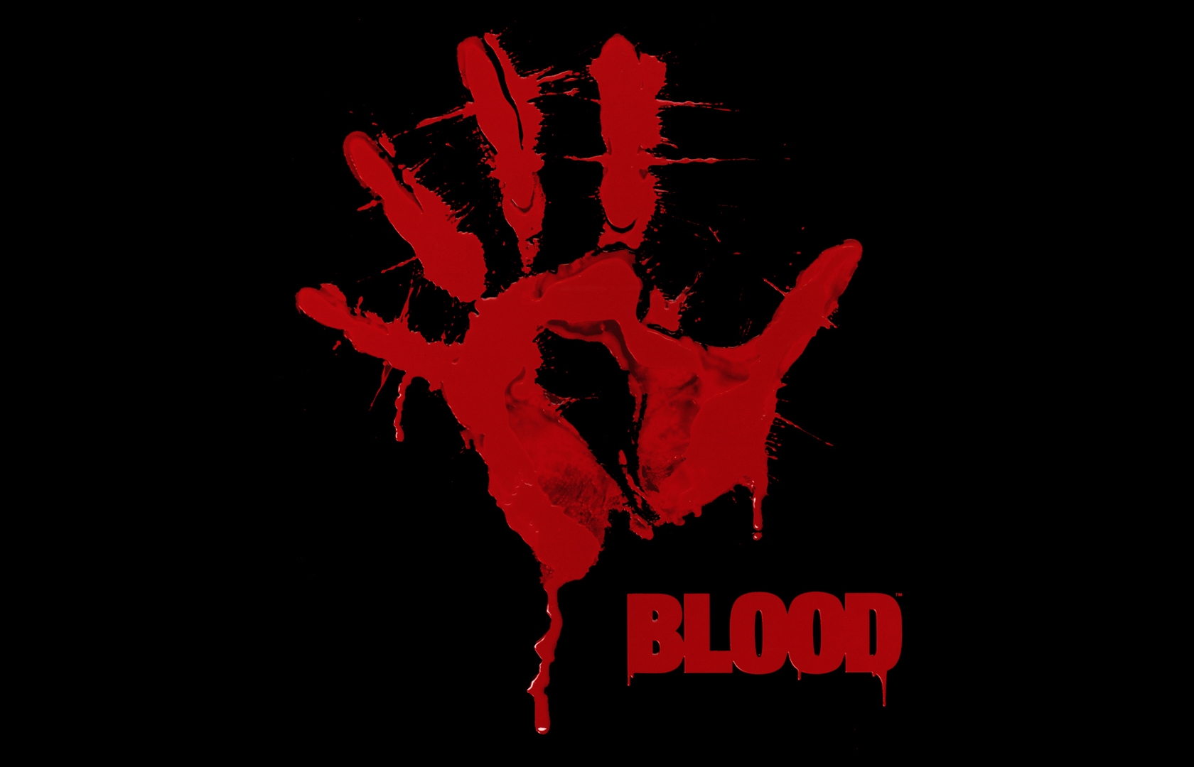 Wallpaper, blood, palm, hand, fingers 1680x1080