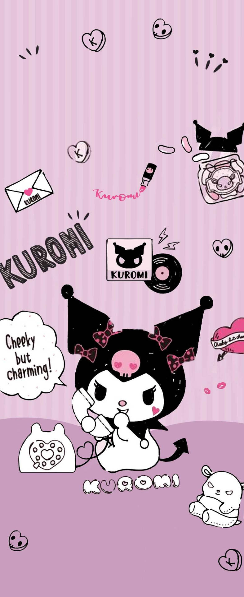 Download My Melody Kuromi Phone Background Image Wallpaper
