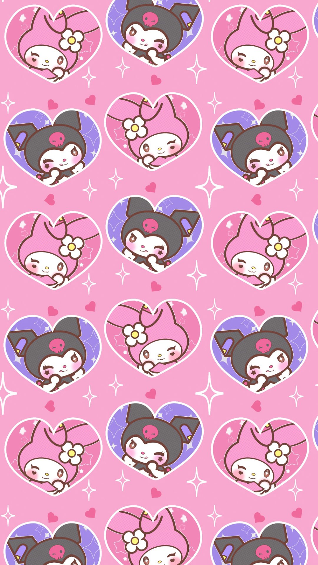 Download My Melody Kuromi Phone Background Image Wallpaper