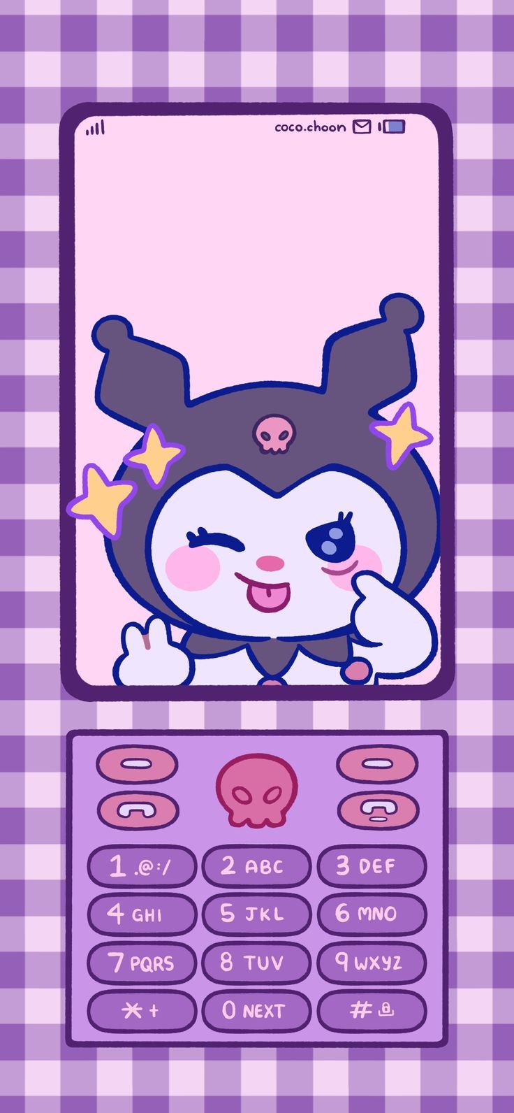 kuromi!. Hello kitty iphone wallpaper, Cute wallpaper, Sanrio wallpaper
