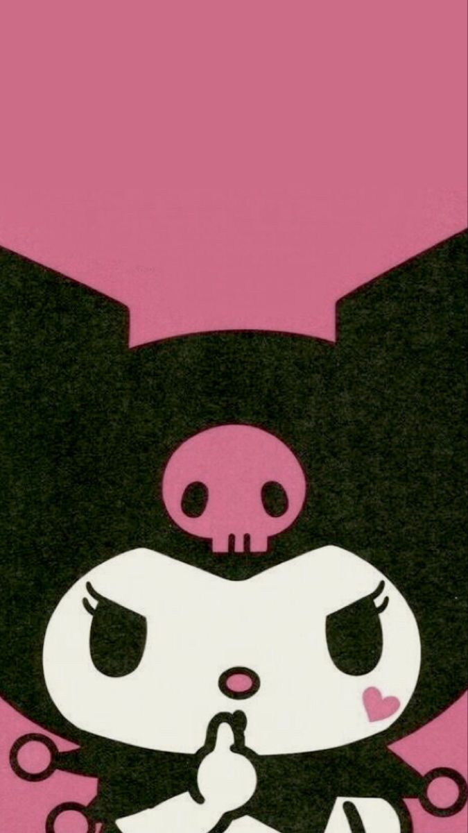 kuromi lockscreen !! ♡. Sevimli karikatür, Art deco posterler, Süsleme çizimi