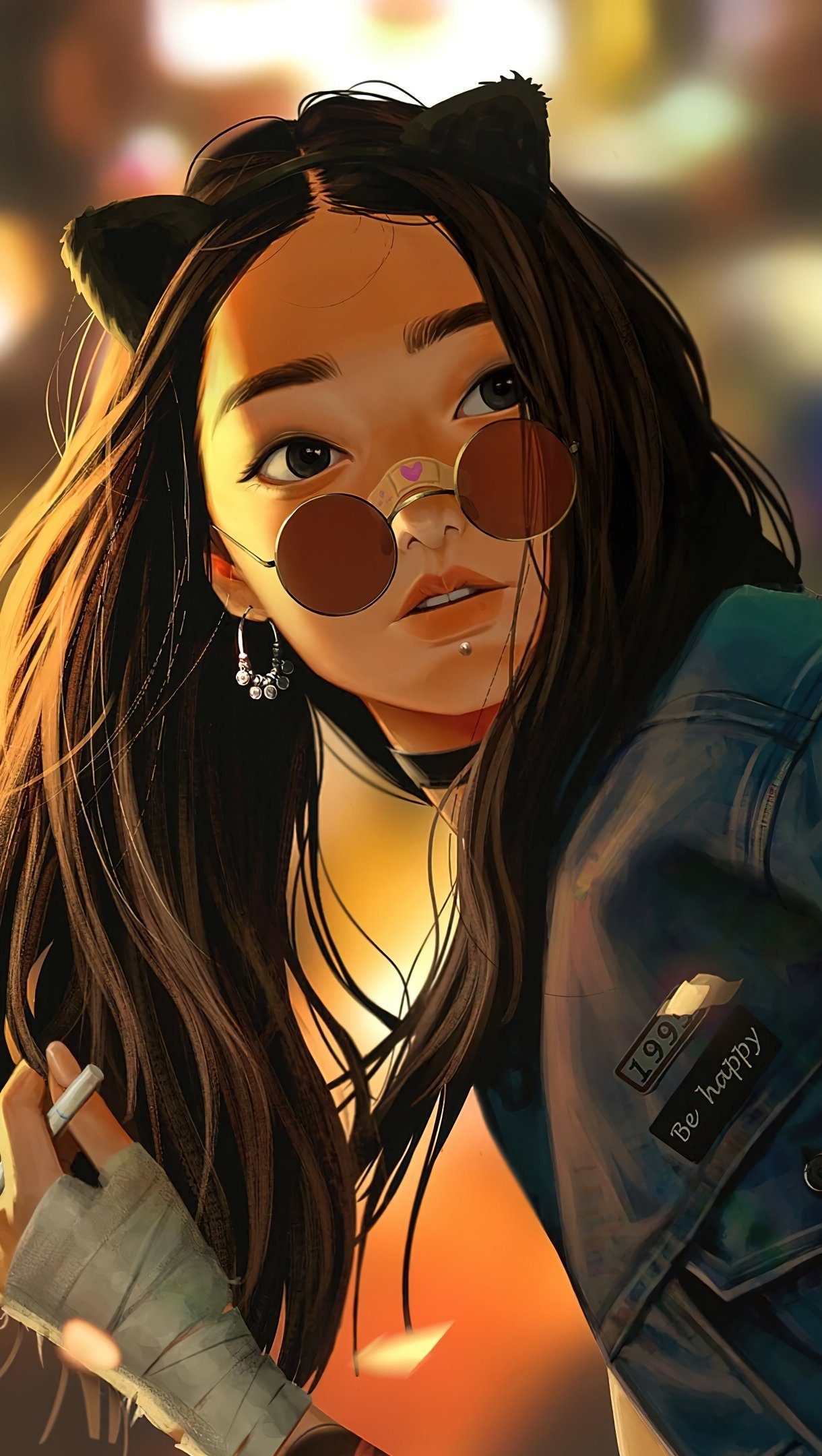 Anime girl smoking Wallpaper 4k Ultra HD