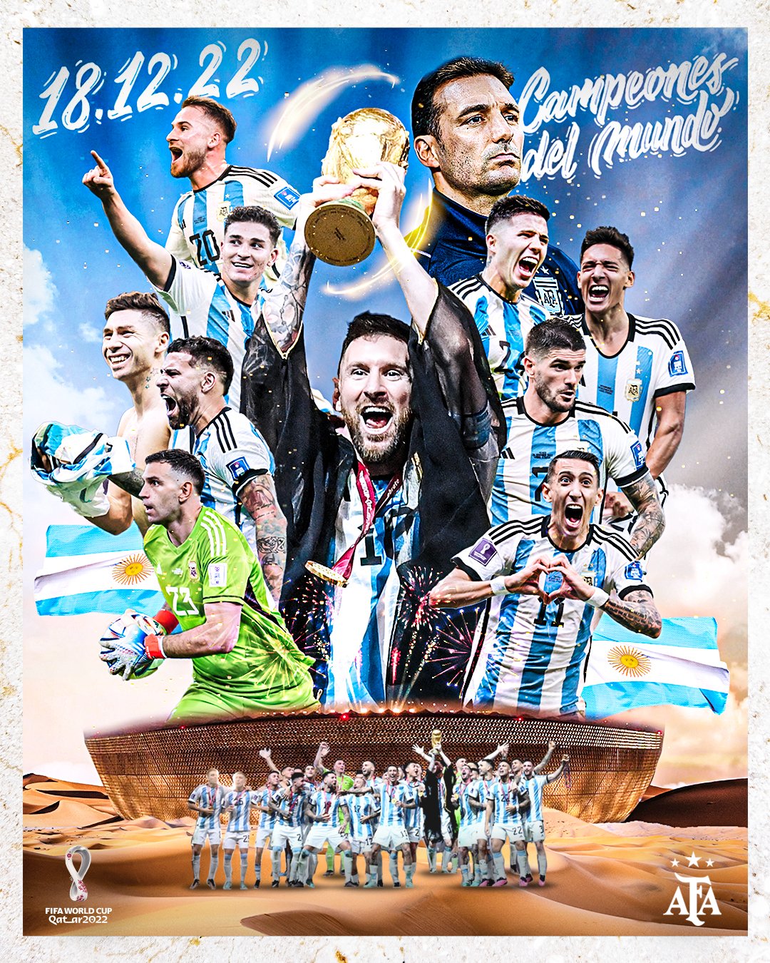 Argentina Campeón Del Mundo Wallpapers Wallpaper Cave