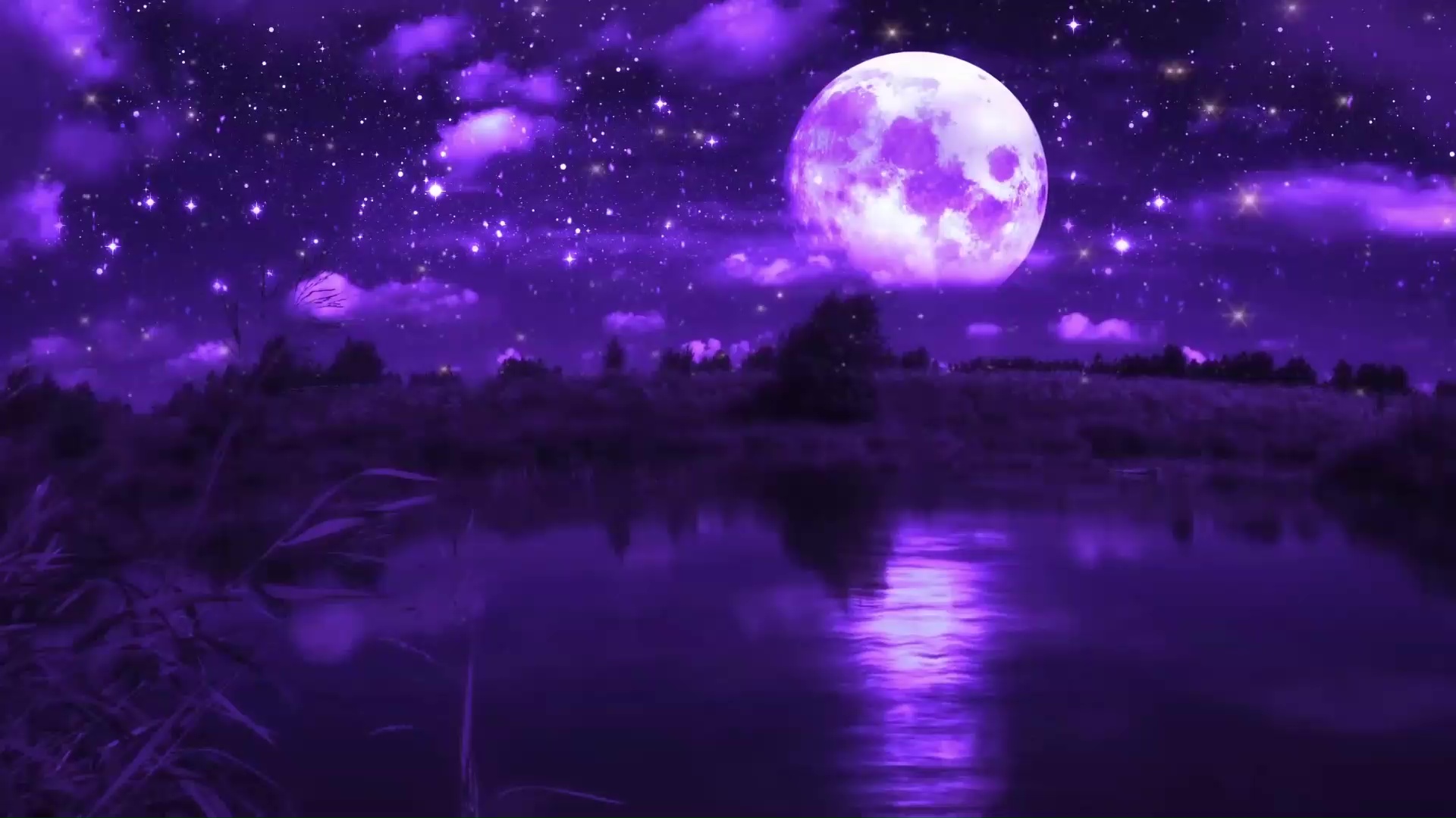 Purple Moon Live Wallpaper
