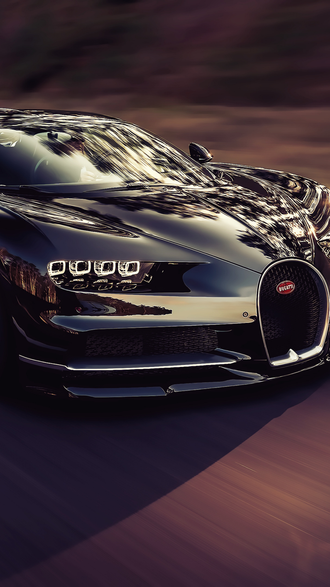 Download wallpaper 1080x1920 luxury car, bugatti chiron, on road, 1080p wallpaper, samsung galaxy s4, s5, note, sony xperia z, z1, z2, z3, htc one, lenovo vibe, google pixel 2, oneplus 5, honor