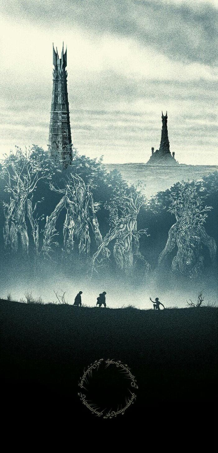 Lord of the Rings iPhone Wallpaper. Paysage seigneur des anneaux, Seigneur des anneaux, Fond d'écran film