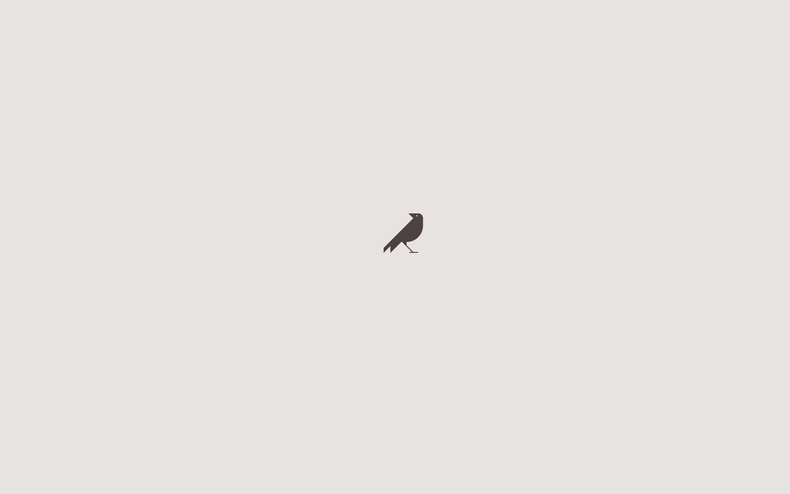 Wallpaper, minimalism, simple background, grey, crow, small 2560x1600