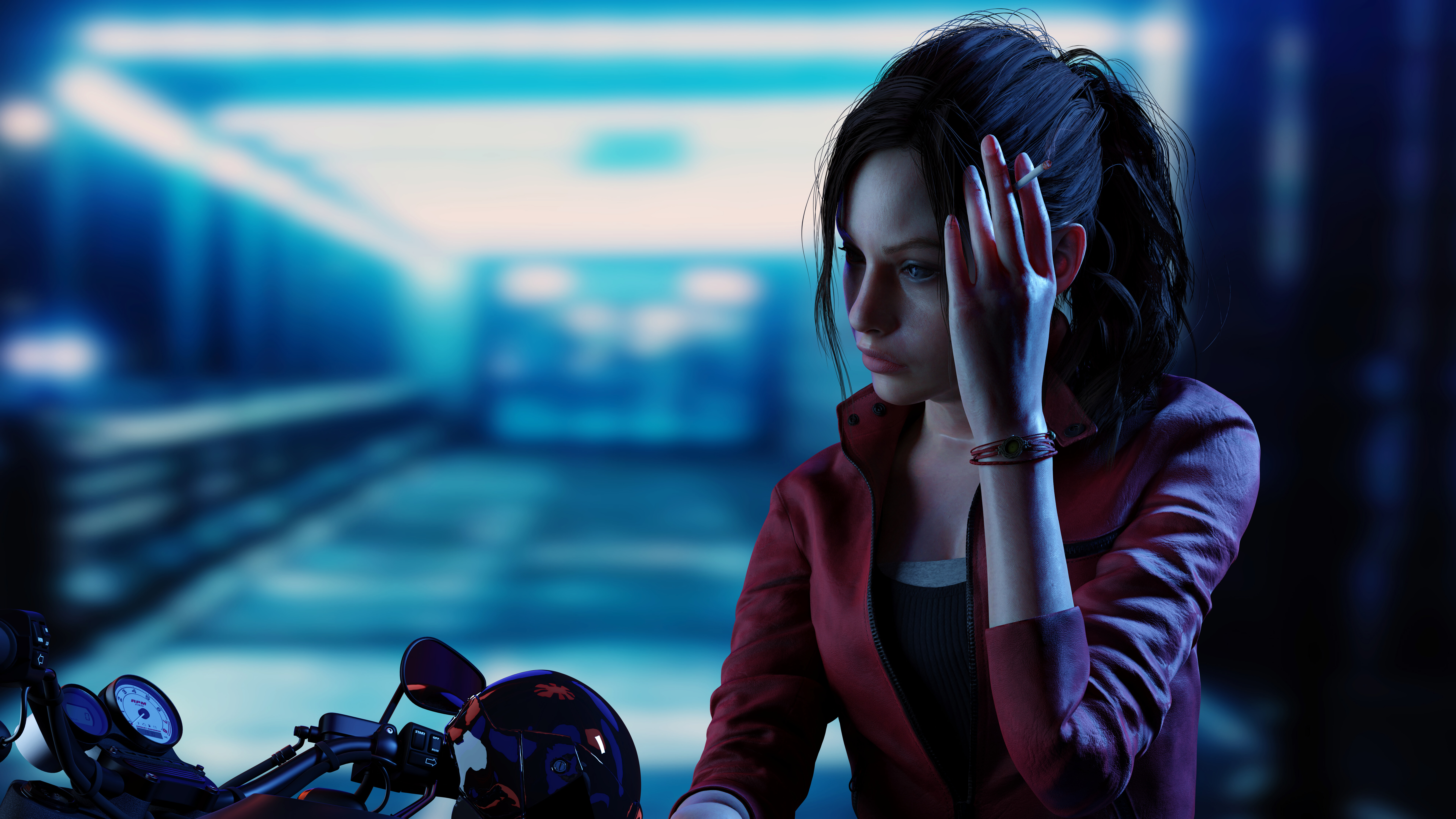 Wallpaper, Claire Redfield, Resident Evil, Resident Evil 2, Resident Evil 2 Remake, Video Game Art, video game characters, video game girls, Video Game Horror 7680x4320