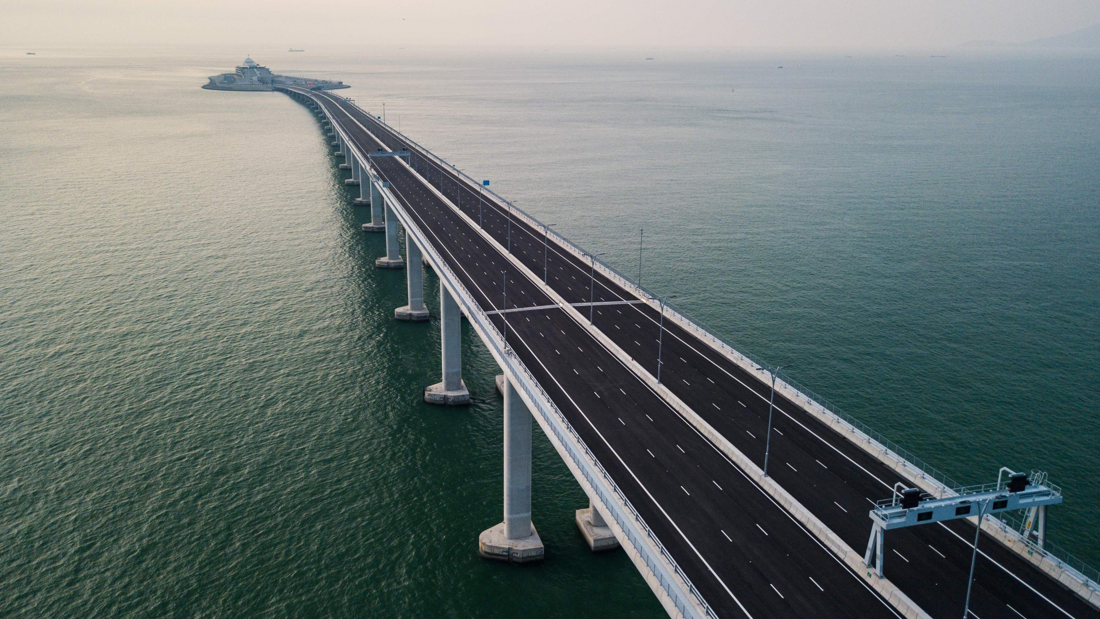 Wallpaper Hong Kong Zhuhai Macau Bridge, China, 4K, Travel