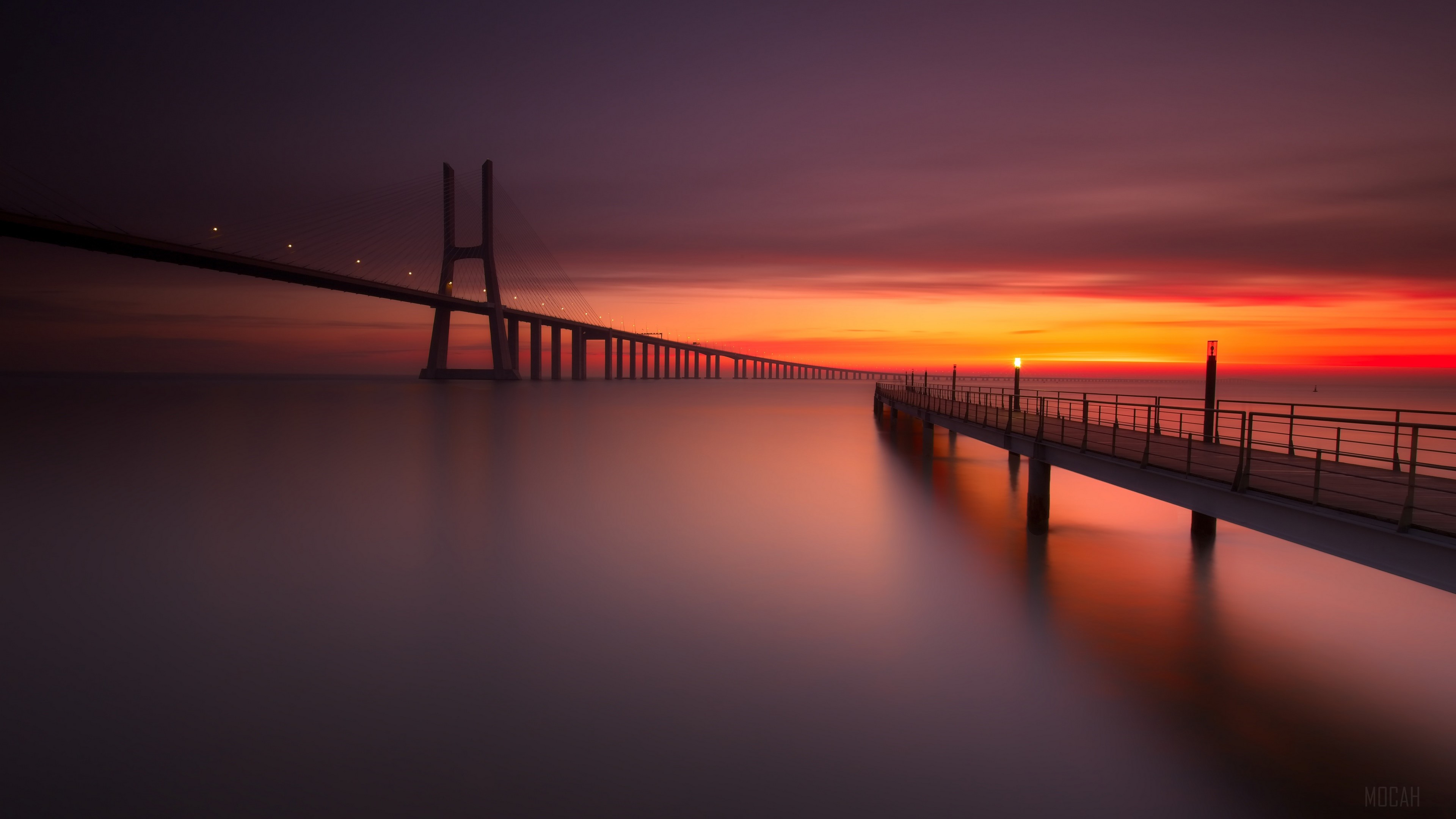 Lisbon, Portugal, Vasco da Gama Bridge 4k Gallery HD Wallpaper